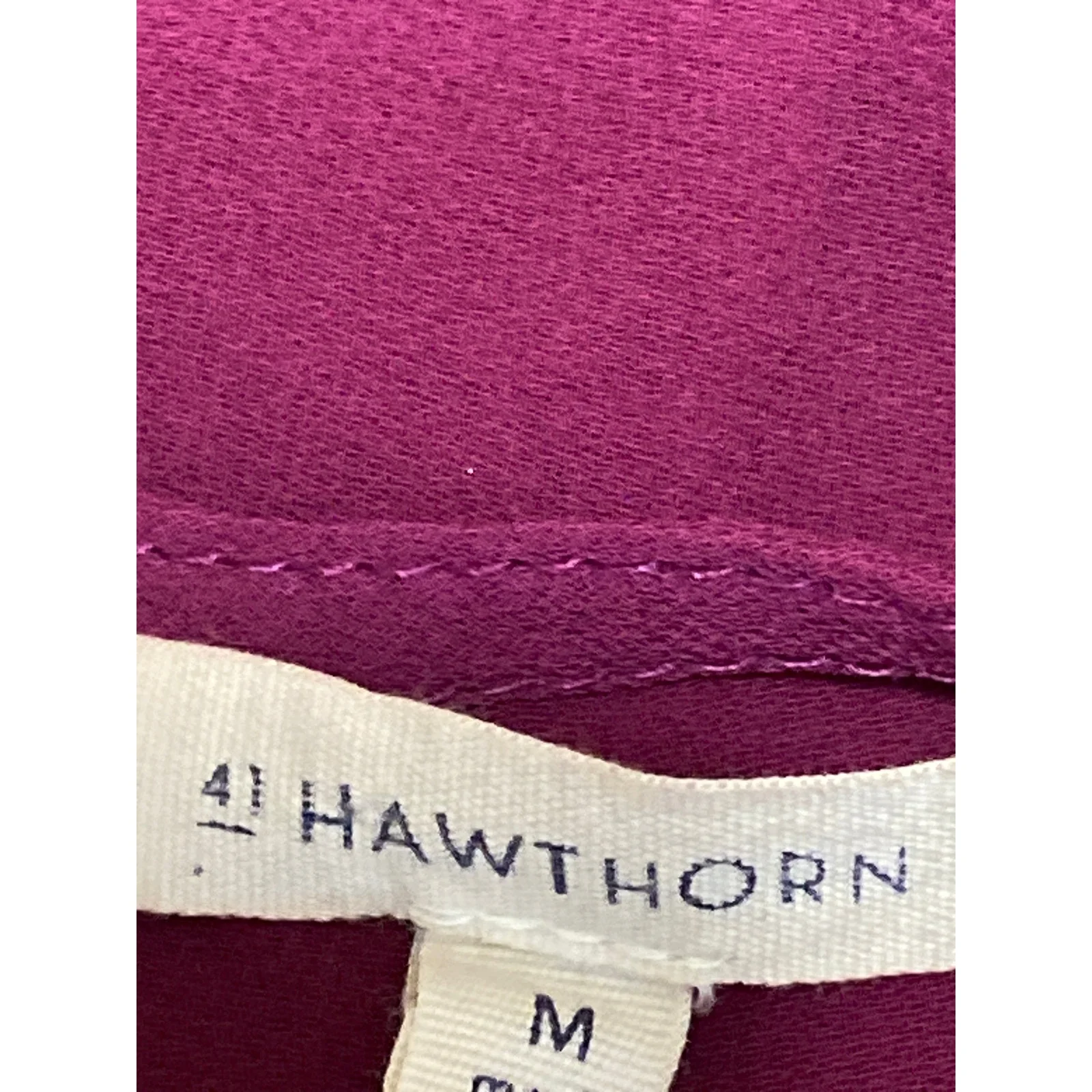 41 Hawthrorn Pink Purple Sleeveless Ruffle V Neck Tank Mesh Sheer Blouse Top M - Image 5