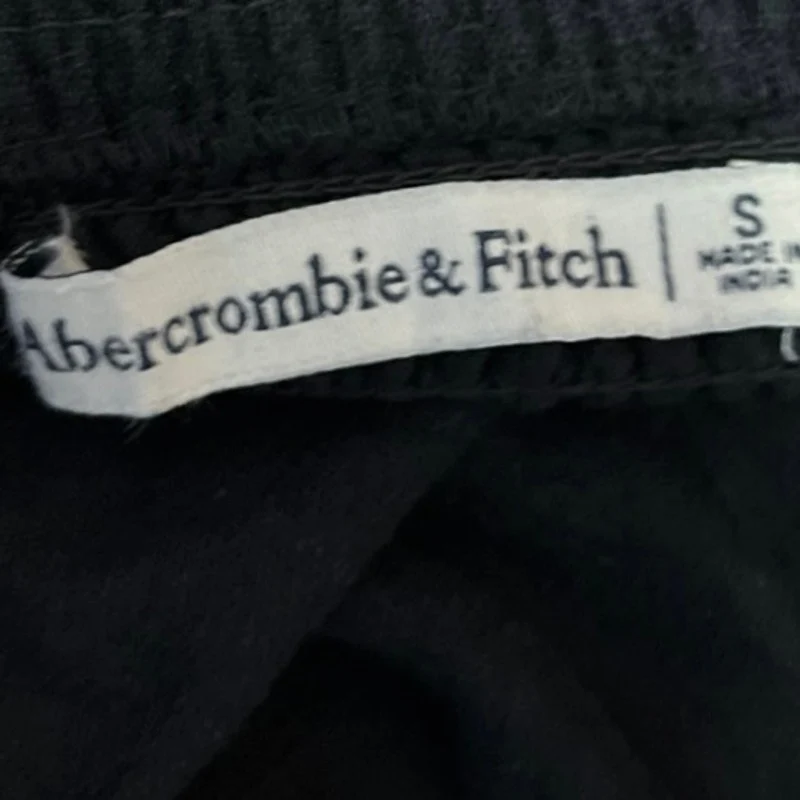 Abercrombie & Fitch Black Linen Sleeveless Twist Front Cutout Crop Tank Top Sz S - Image 4
