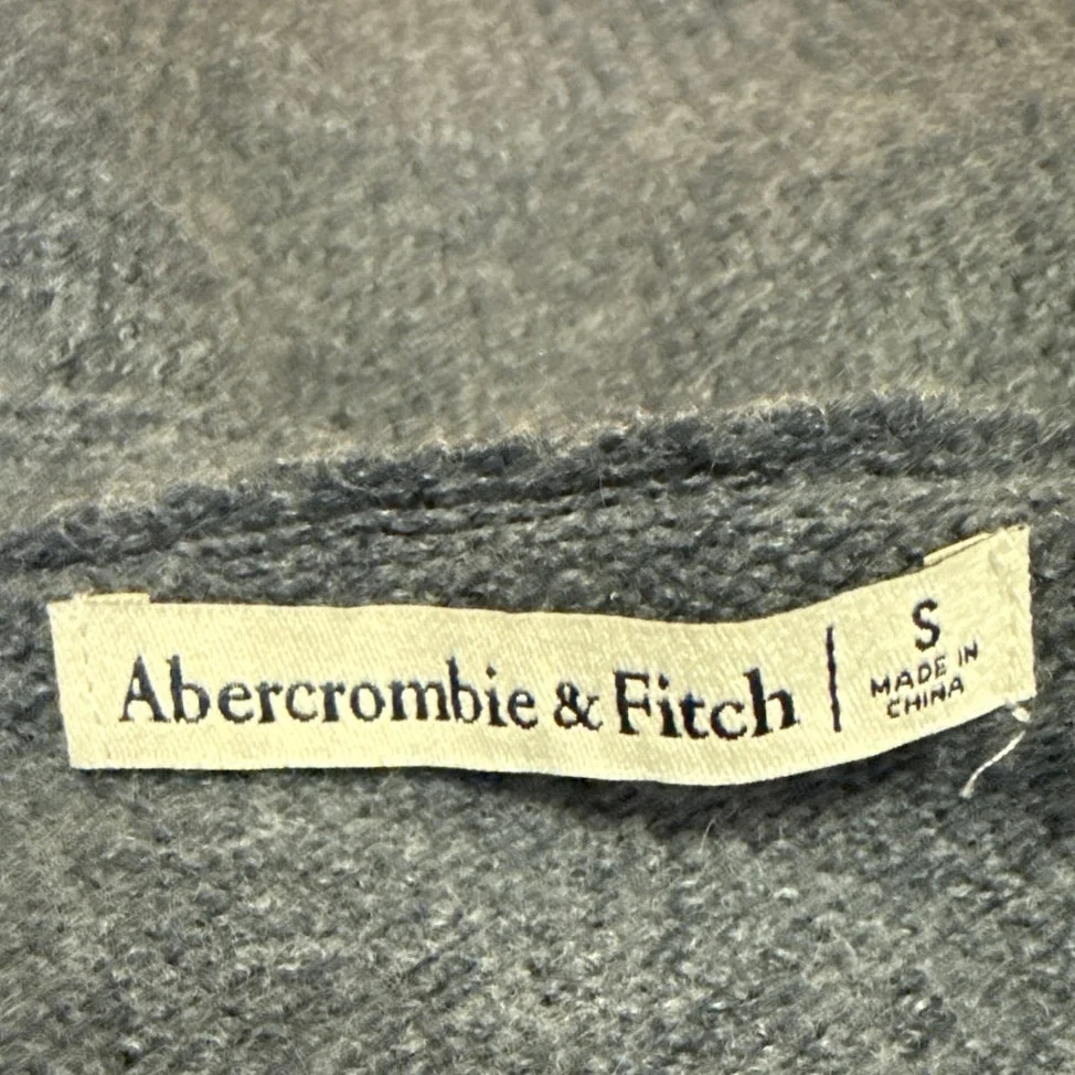 Abercrombie & Fitch Gray Knit Long Sleeve Button Down Cardigan Sweater Top Sz S - Image 3