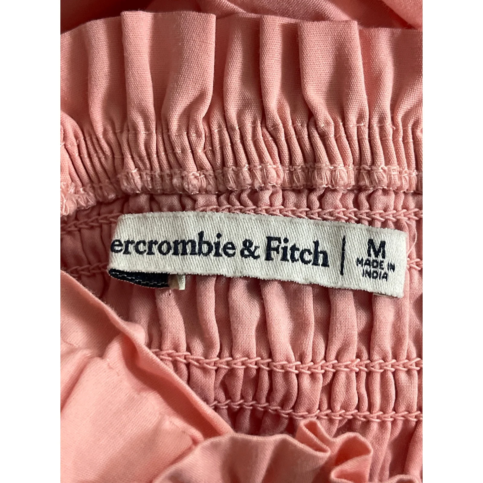 Abercrombie & Fitch Pink Sleeveless Smocked Tiered Mini Tank A-Line Dress Size M - Image 5