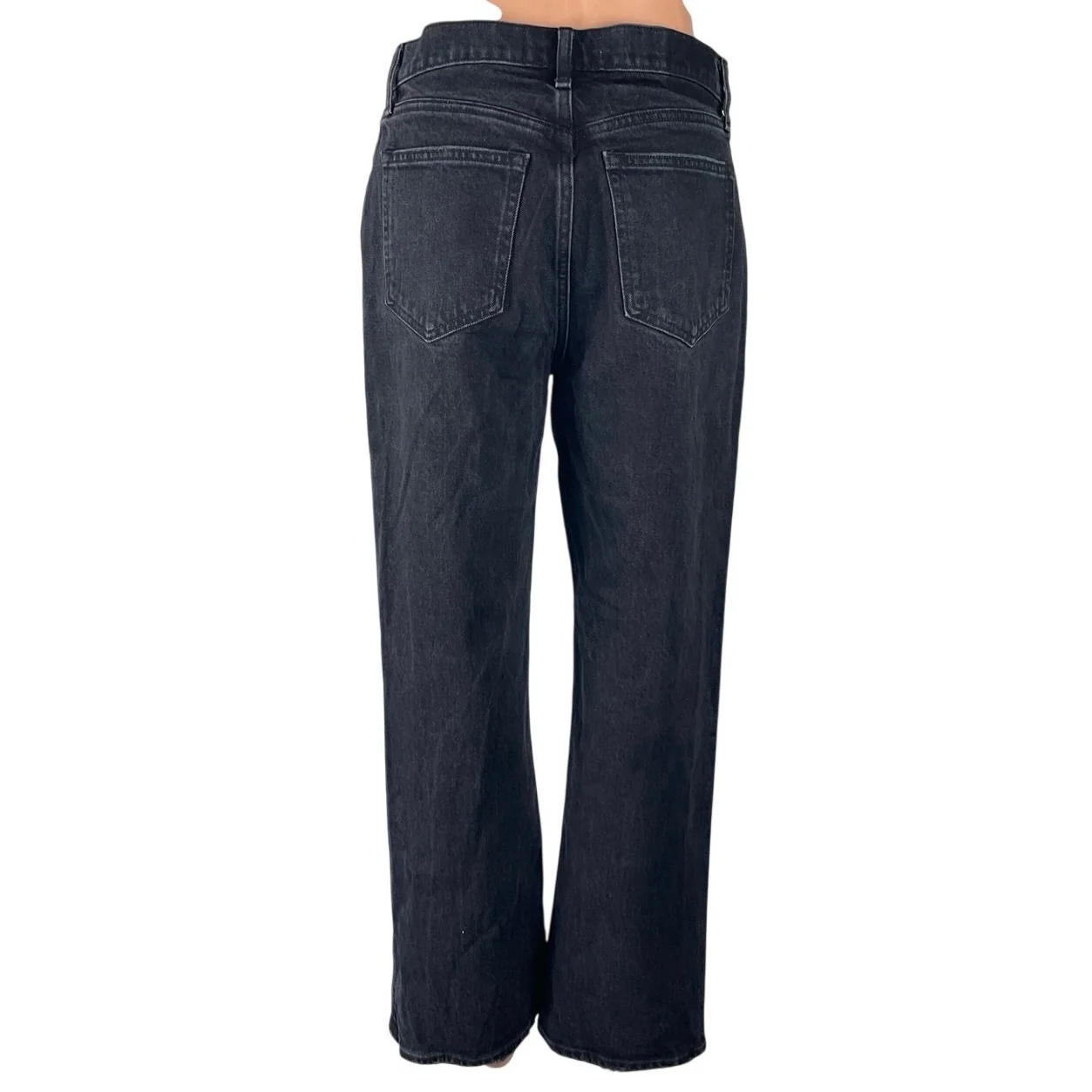 Abercrombie & Fitch The 90s Baggy Low Rise Black Wide Leg Denim Jeans Size 27 - Image 3