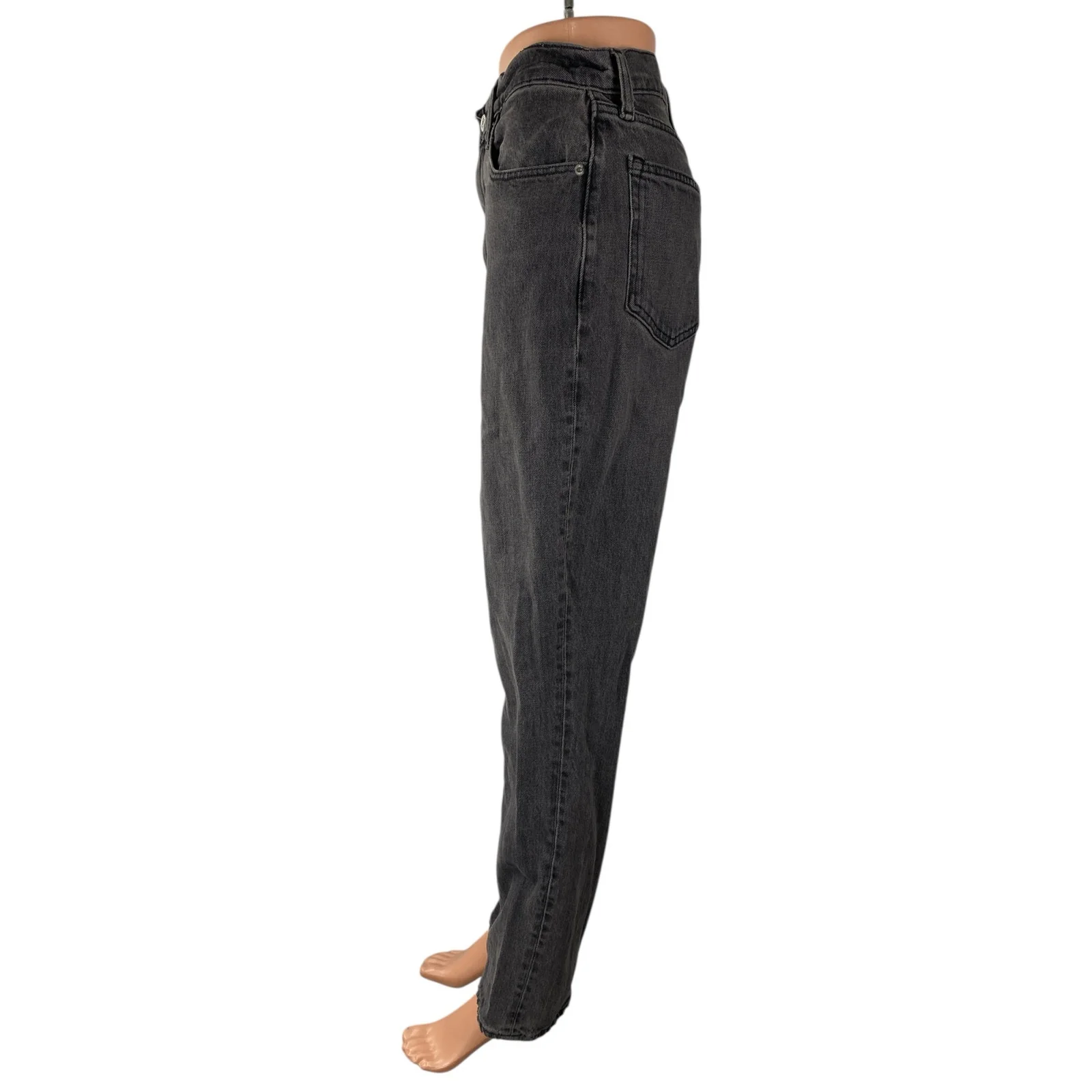 Abercrombie & Fitch The 90s Straight Ultra High Rise Black Denim Jeans Size 27 - Image 2
