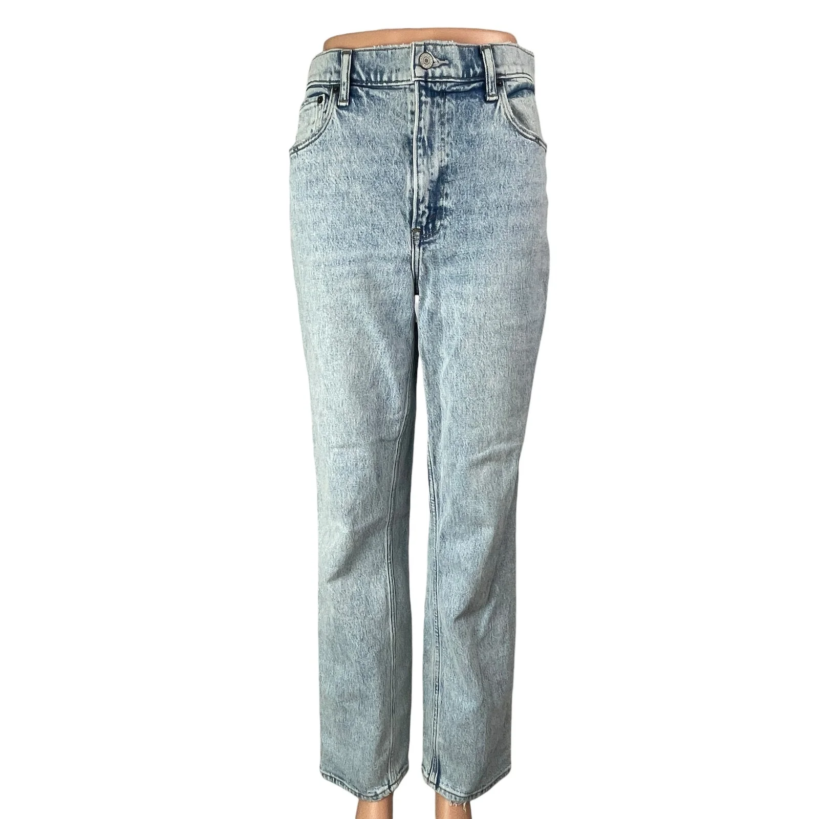 Abercrombie & Fitch The 90s Straight Ultra High Rise Blue Denim Jeans Size 27