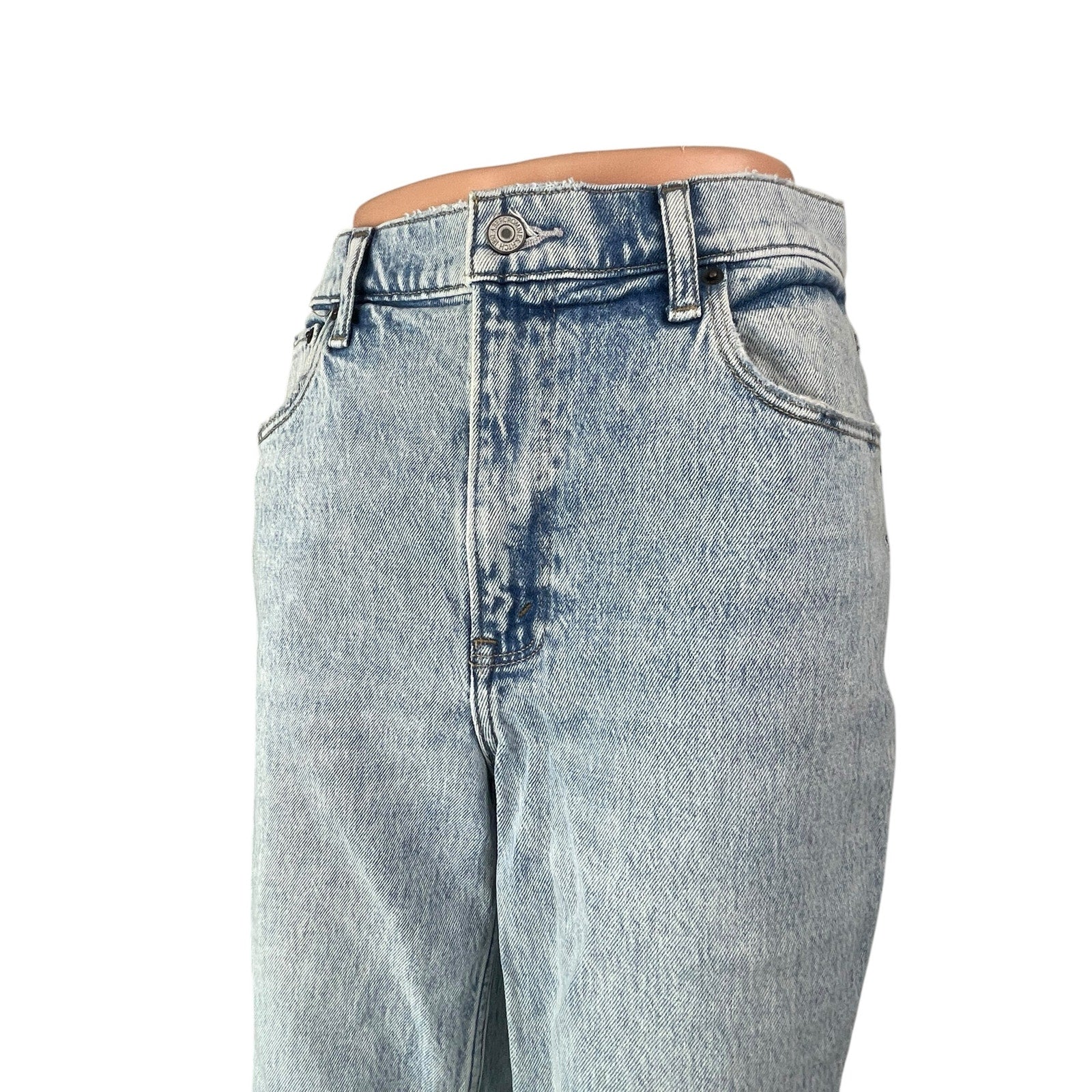 Abercrombie & Fitch The 90s Straight Ultra High Rise Blue Denim Jeans Size 27 - Image 3