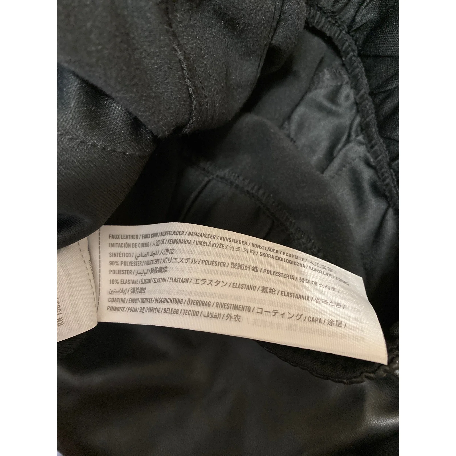 Abercrombie & Fitch Women's Black Faux Leather Vegan Casual Mini Shorts Size L - Image 5