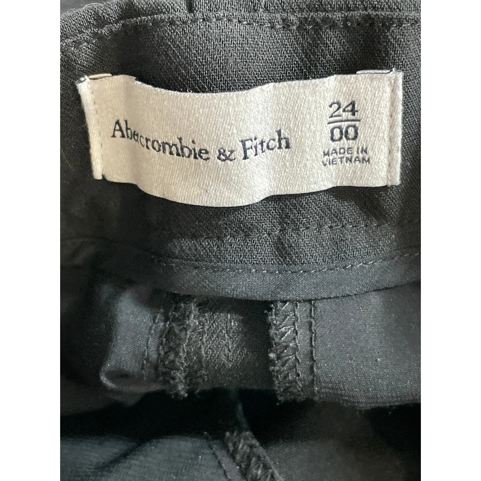 Abercrombie & Fitch Womens Black High Waisted Pleated Casual Mini Shorts Size 24 - Image 5