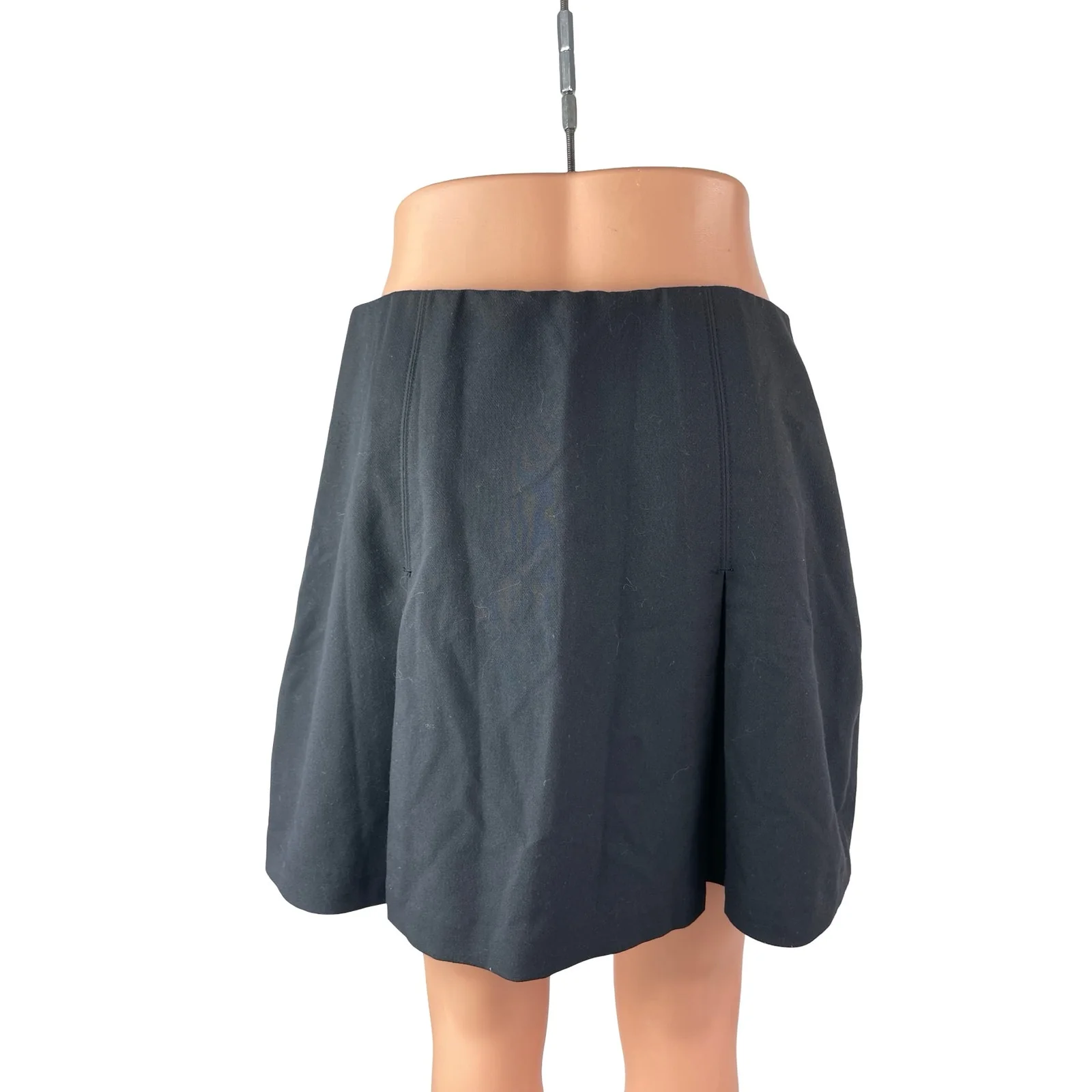 Abercrombie & Fitch Women's Black Pleated Zip Casual A Line Mini Skirt Size M - Image 4