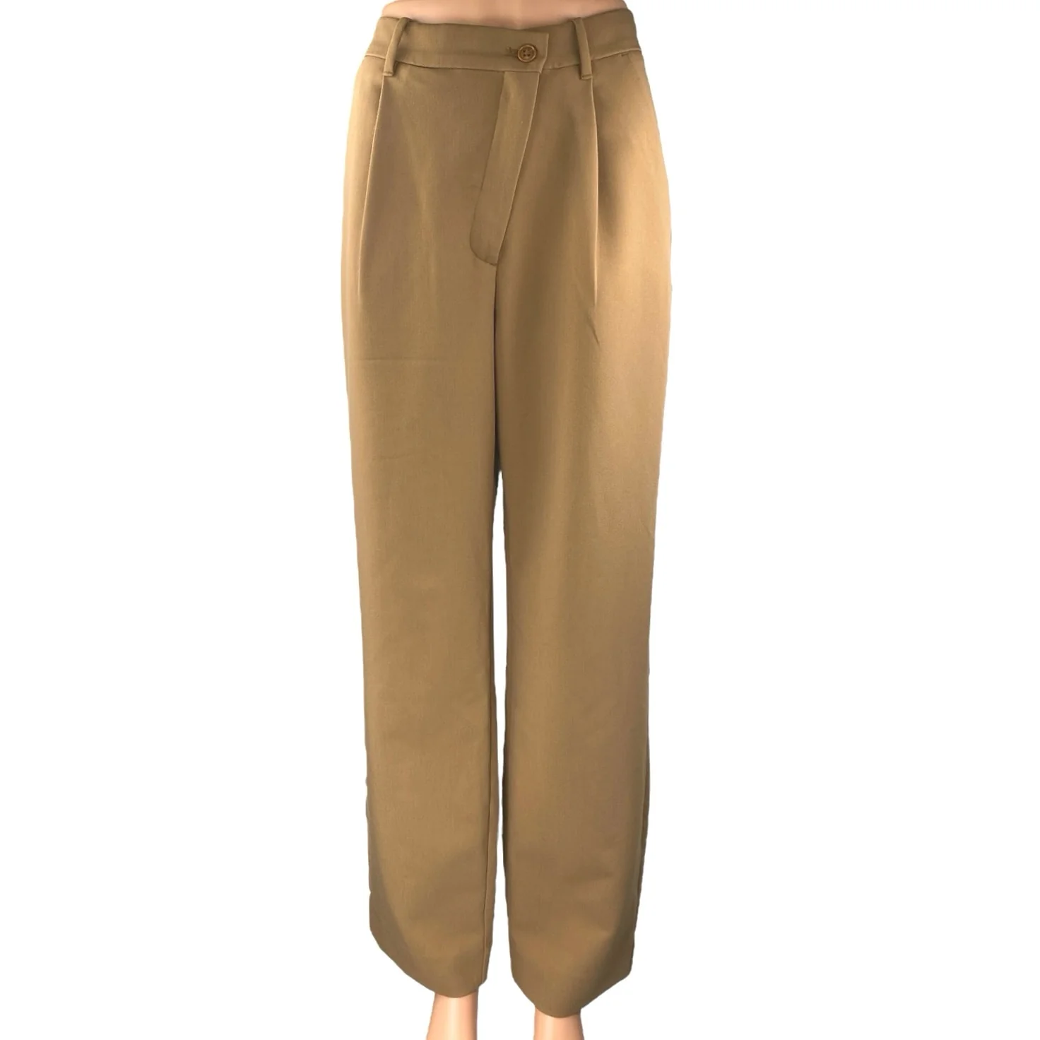 Abercrombie & Fitch Women's Brown High Waist Pleated Wide Leg Trousers Pants 29