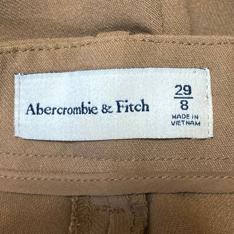 Abercrombie & Fitch Women's Brown High Waist Pleated Wide Leg Trousers Pants 29 - Image 4