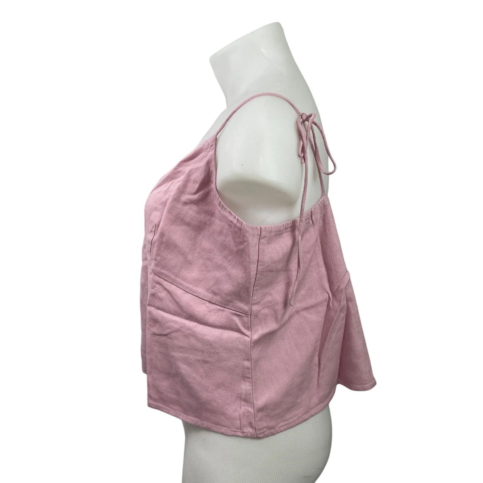 Abercrombie & Fitch Womens Pink Sleeveless Cami Camisole Tie Strap Tank Top XL - Image 2