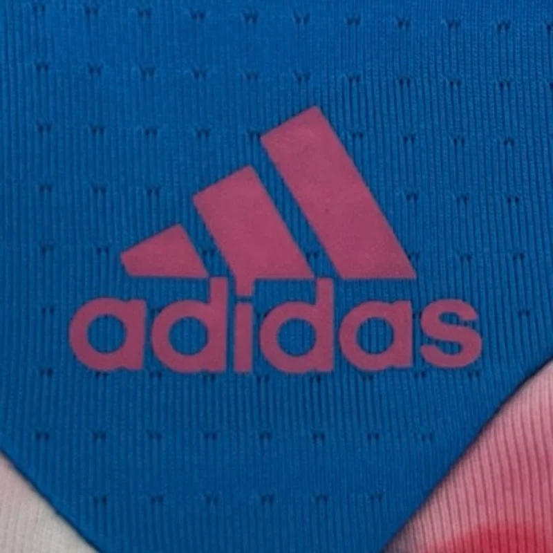 Adidas Blue Pink Tie Dye Square Neck Cross Back Athletic Sports Bra Crop Top XS - Image 3