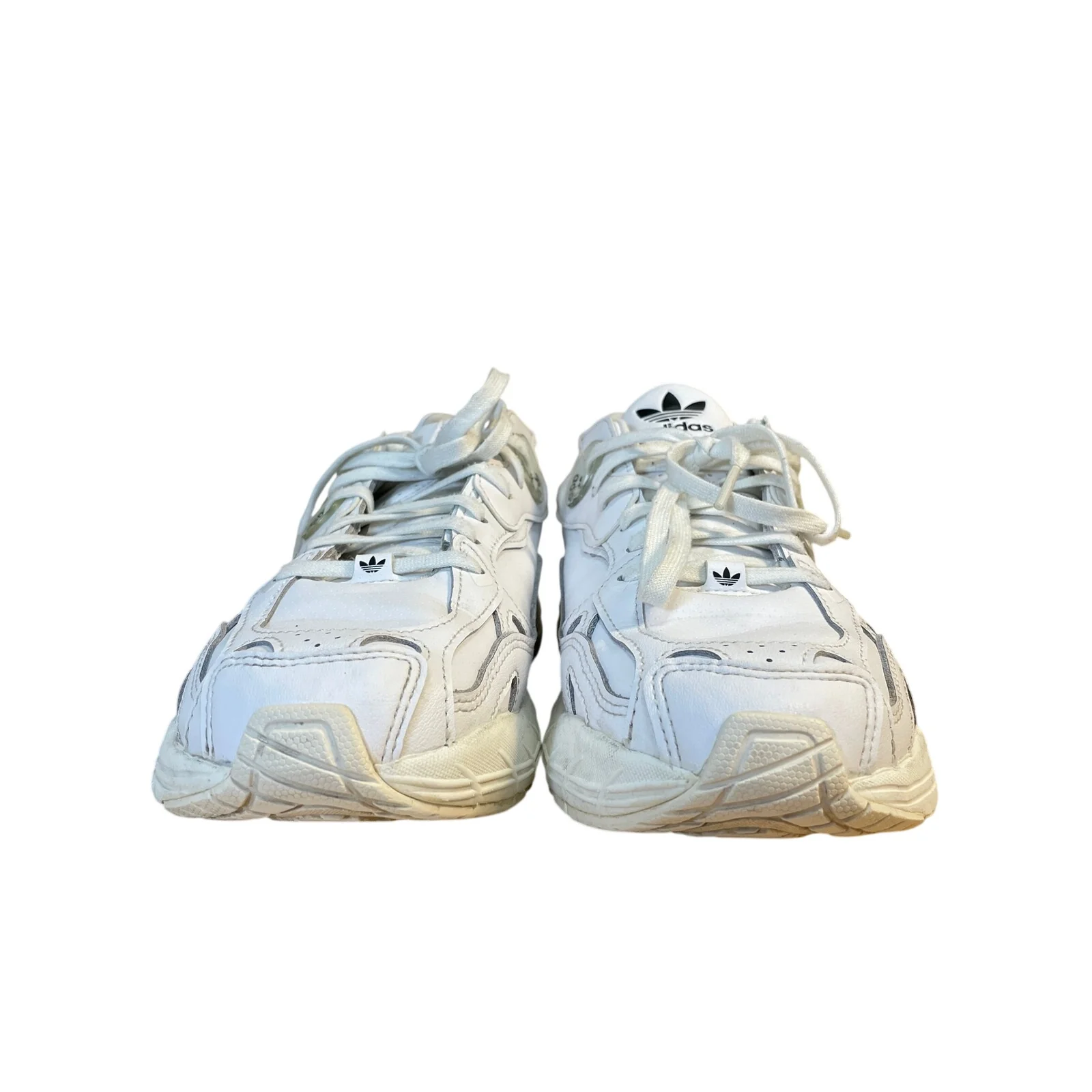 Adidas Originals Astir Women's All White Lace Up Athletic Running Shoes Size 9 - Image 2