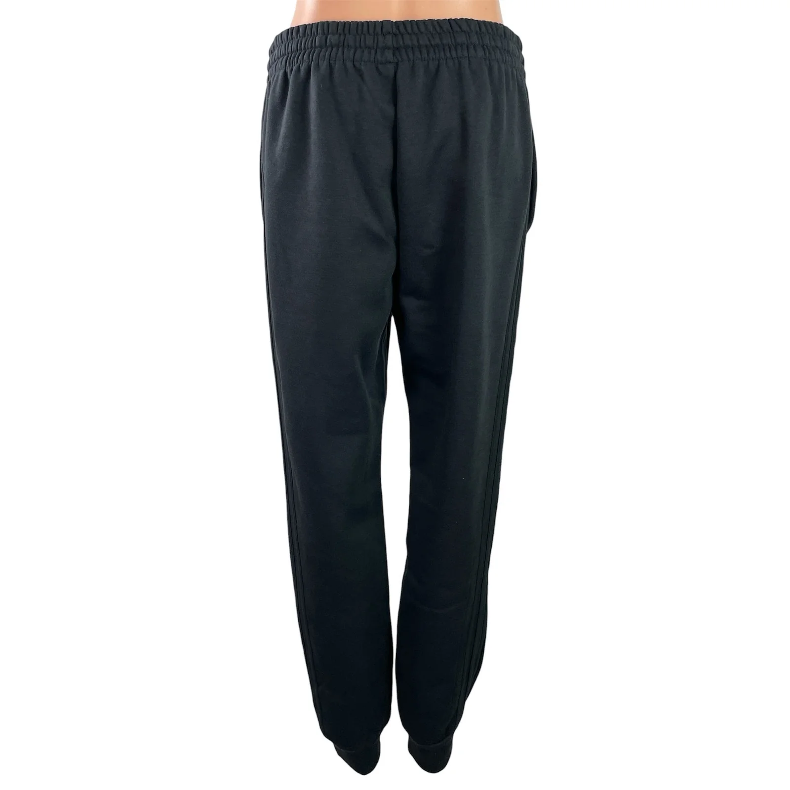 Adidas Premium Essentials Womens Black Elastic Waist Trouser Jogger Pants Size M - Image 3