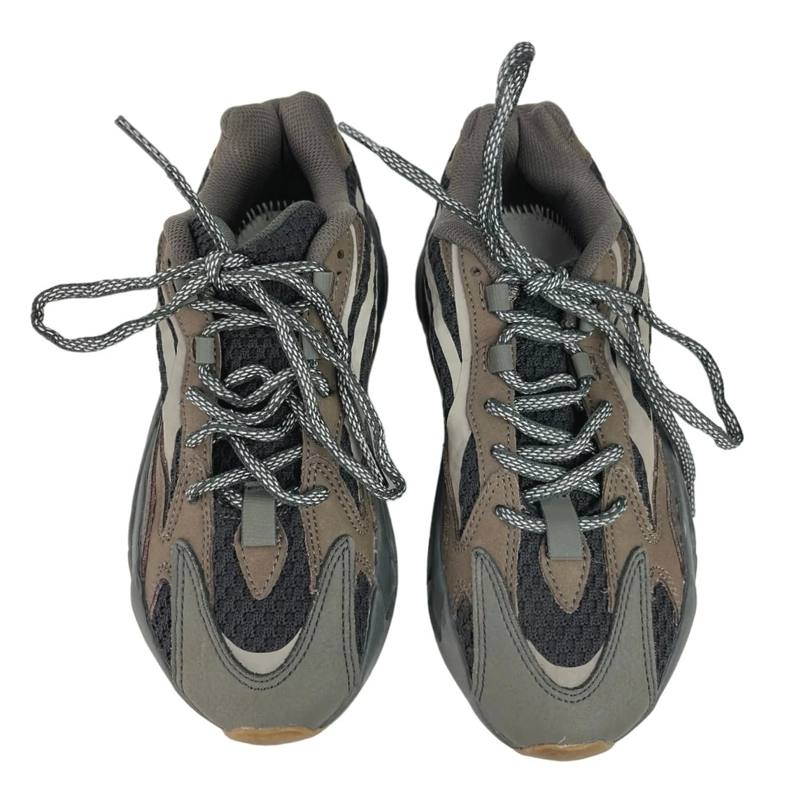 Adidas Yeezy Boost 700 V2 Geode Grey Tan Knit Fabric Leather Sneakers Shoes 6 - Image 2
