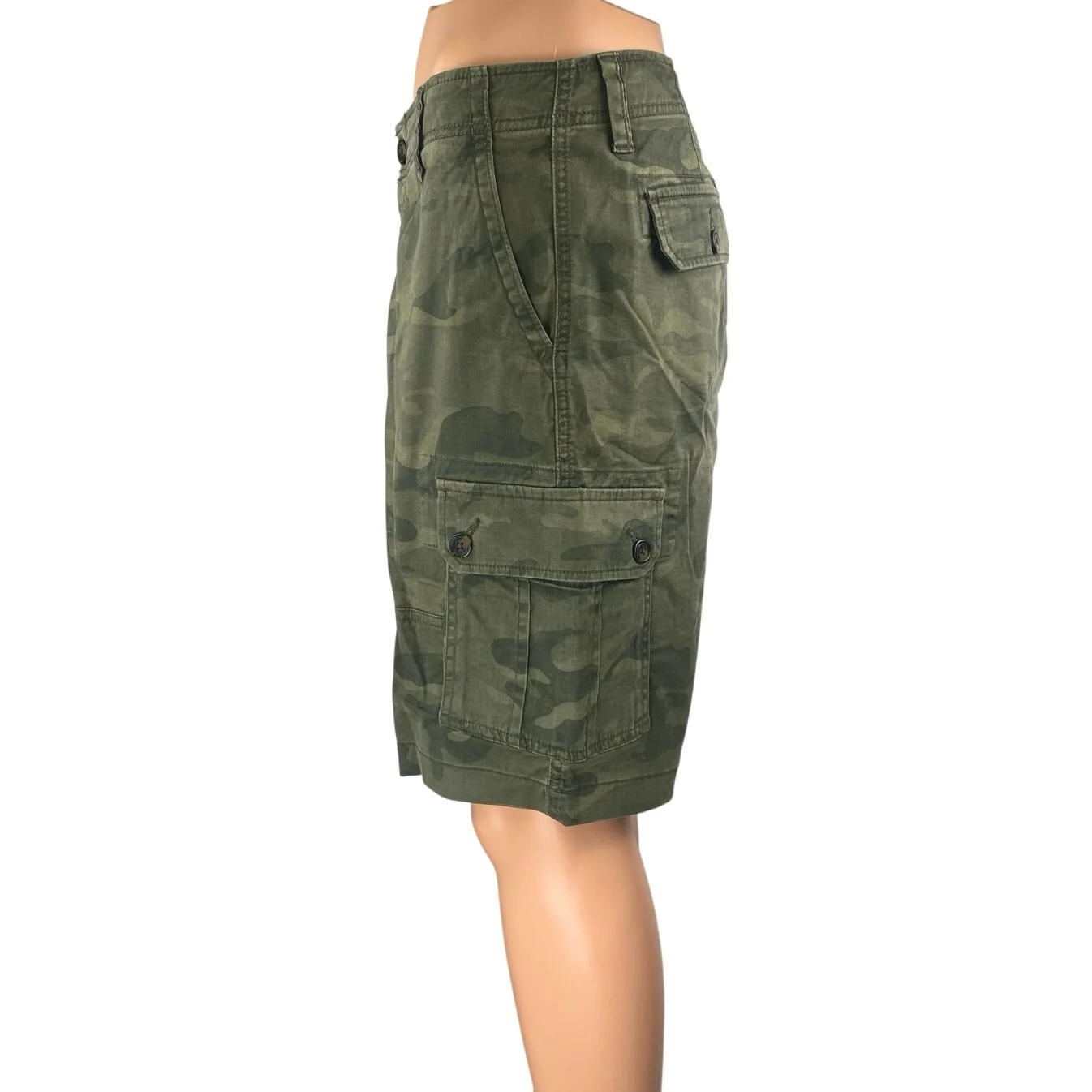 Aeropostale Men's Green Camo Camouflage Straight Outdoor Cargo Shorts Size 34 - Image 2