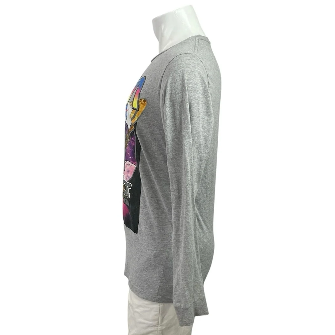 Akademiks Men's NASA Space Admin Gray Graphic Long Sleeve T Shirt Tee Top Size M - Image 2