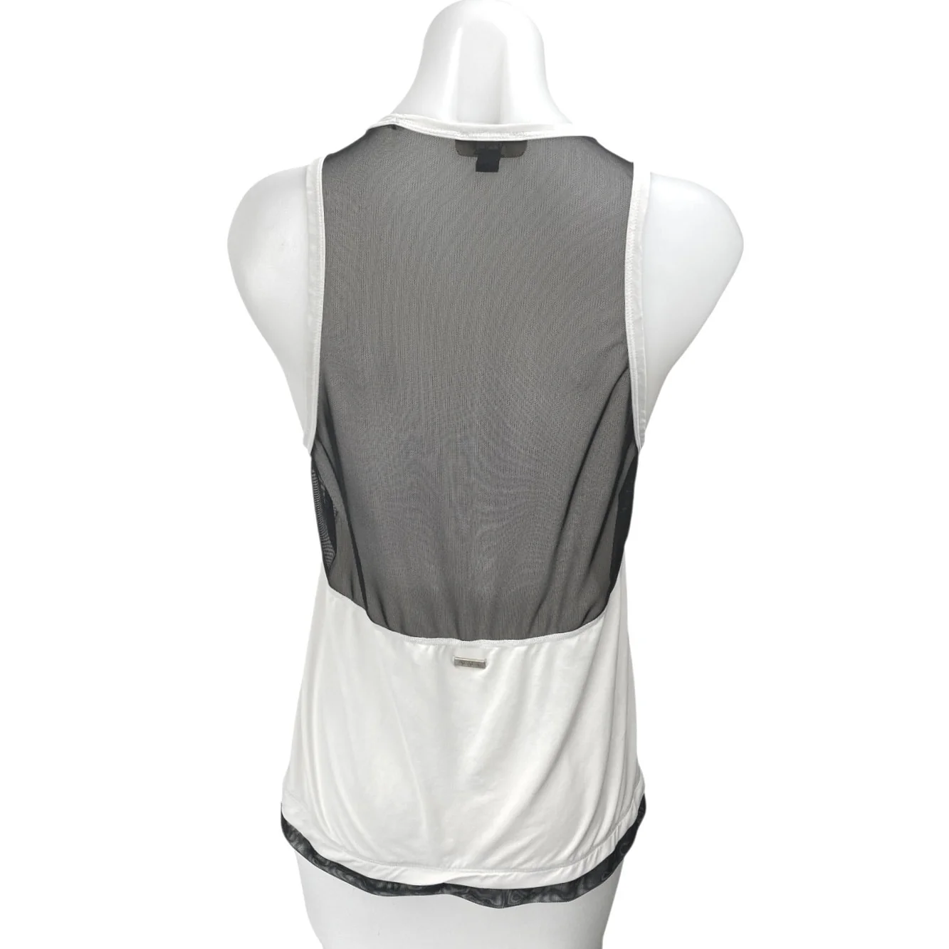 Alala White Black Mesh Sheer Back Sleeveless Workout Athletic Tank Top Size M - Image 2