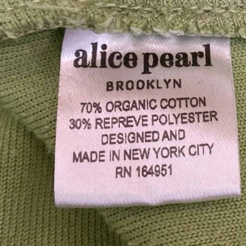 Alice Pearl Weekend Green Terry Button Down Shirt Top & Mini Shorts 2Pc Set S - Image 4
