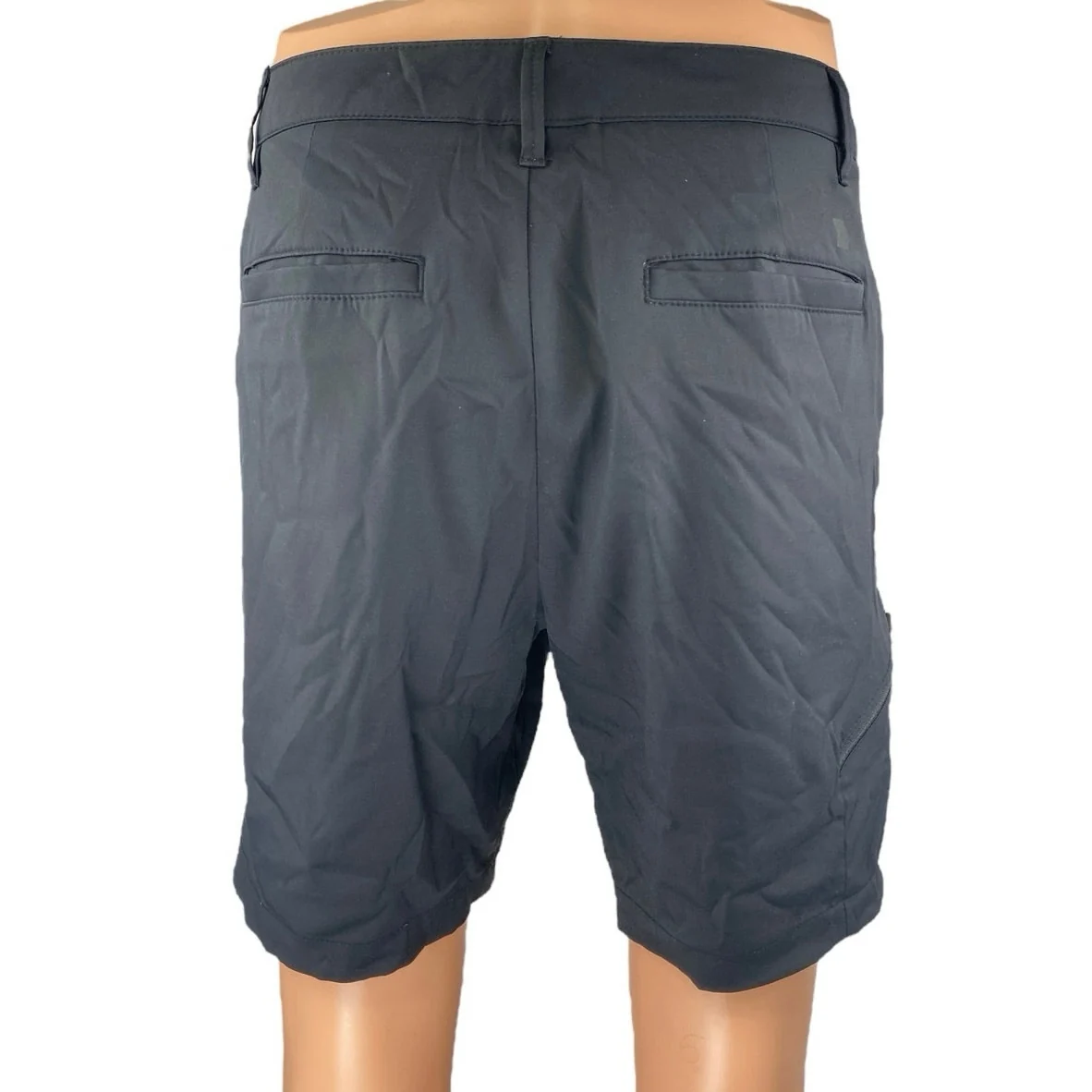 All In Motion Men's Gray High Waist Pockets Casual Golf Chino Khaki Shorts Sz 32 - Image 3