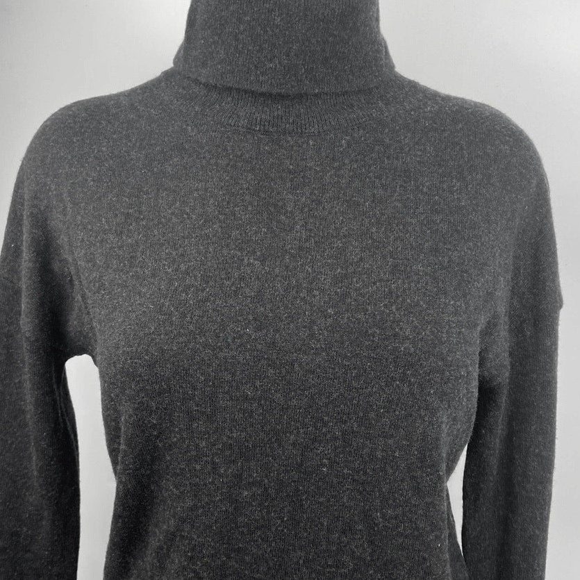 All Saints Black Hava Wool Cashmere Turtleneck Blouson Mini Sweater Dress Size S - Image 3