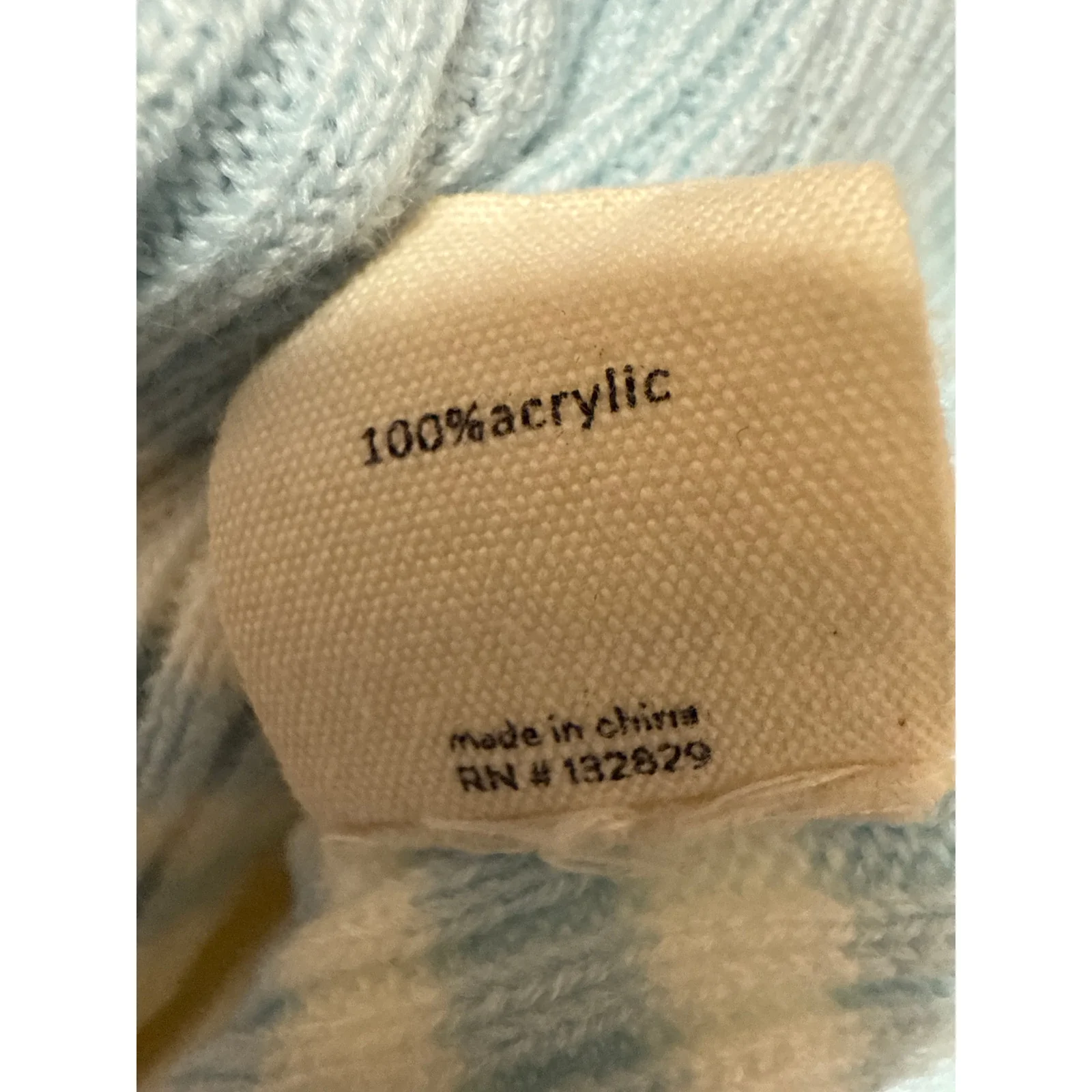 All The Ways Blue Striped Rib Knit Long Sleeve Turtleneck Crop Sweater Top Sz XS - Image 4