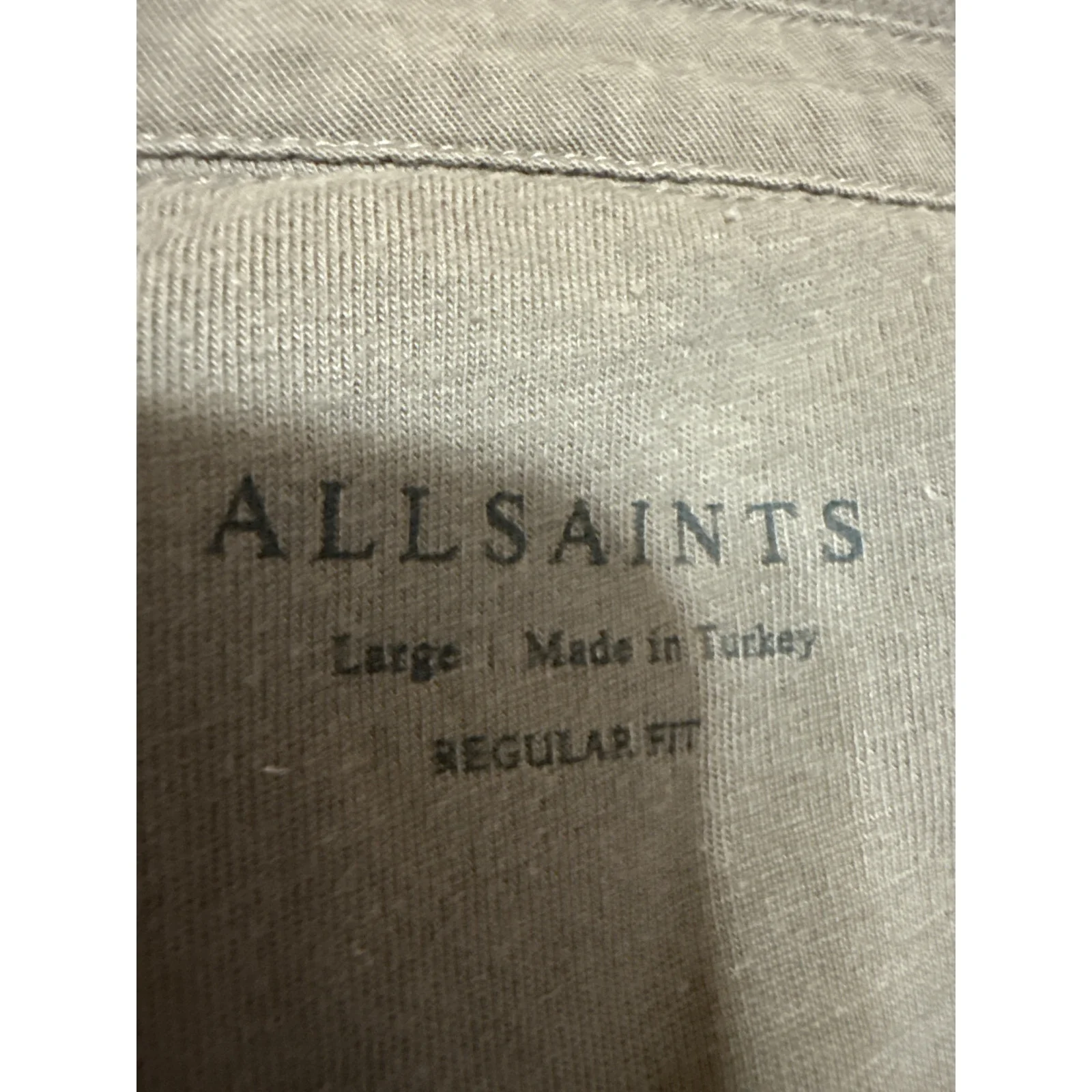 Allsaints Men's Brown Knit Short Sleeve Collared Button Golf Polo Shirt Top Sz L - Image 3