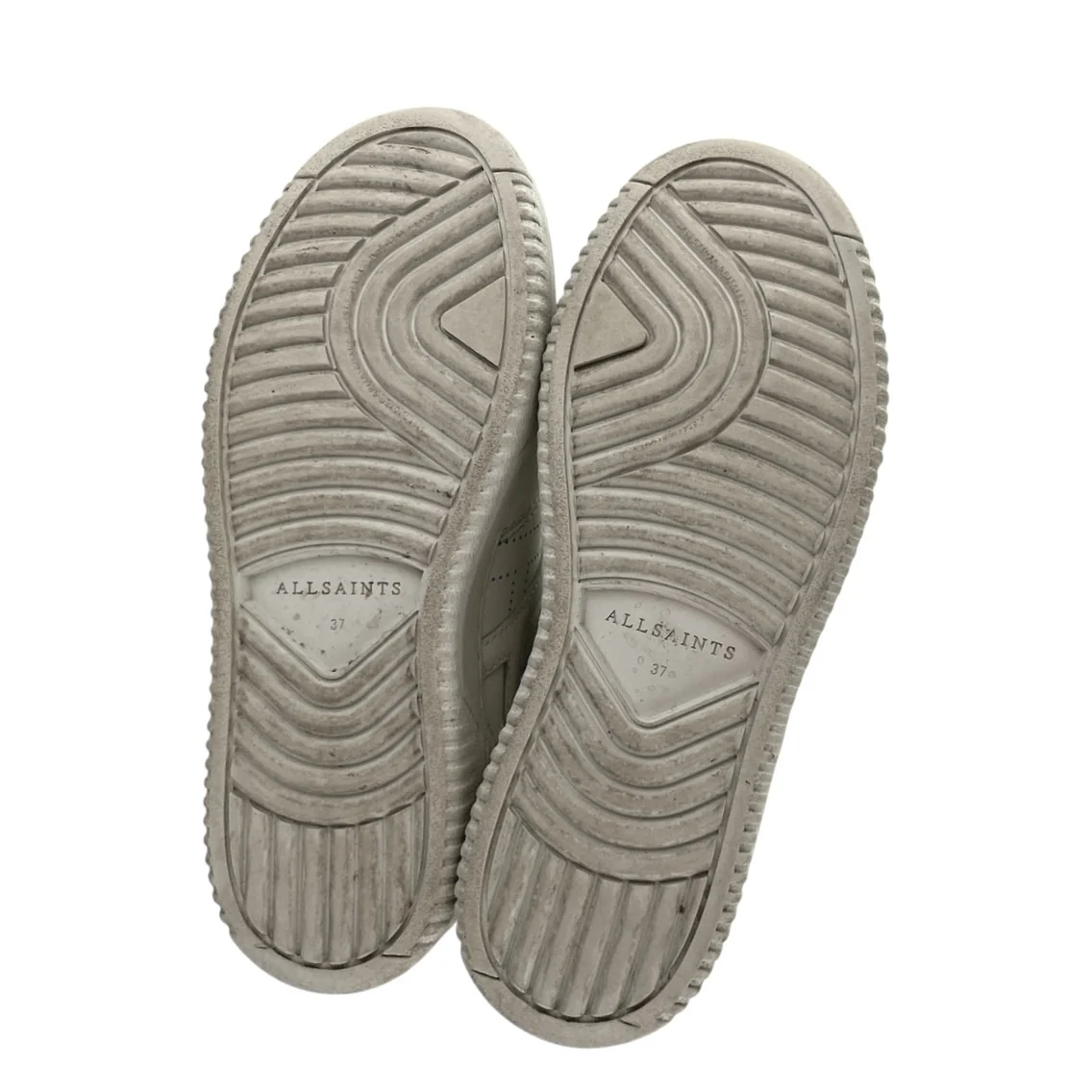 AllSaints VIX Women;s White Leather Low Top Athletic Trainers Sneakers Shoes 7 - Image 4
