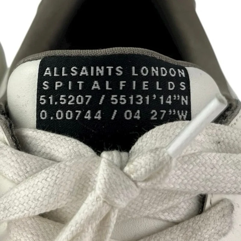 AllSaints VIX Women;s White Leather Low Top Athletic Trainers Sneakers Shoes 7 - Image 5