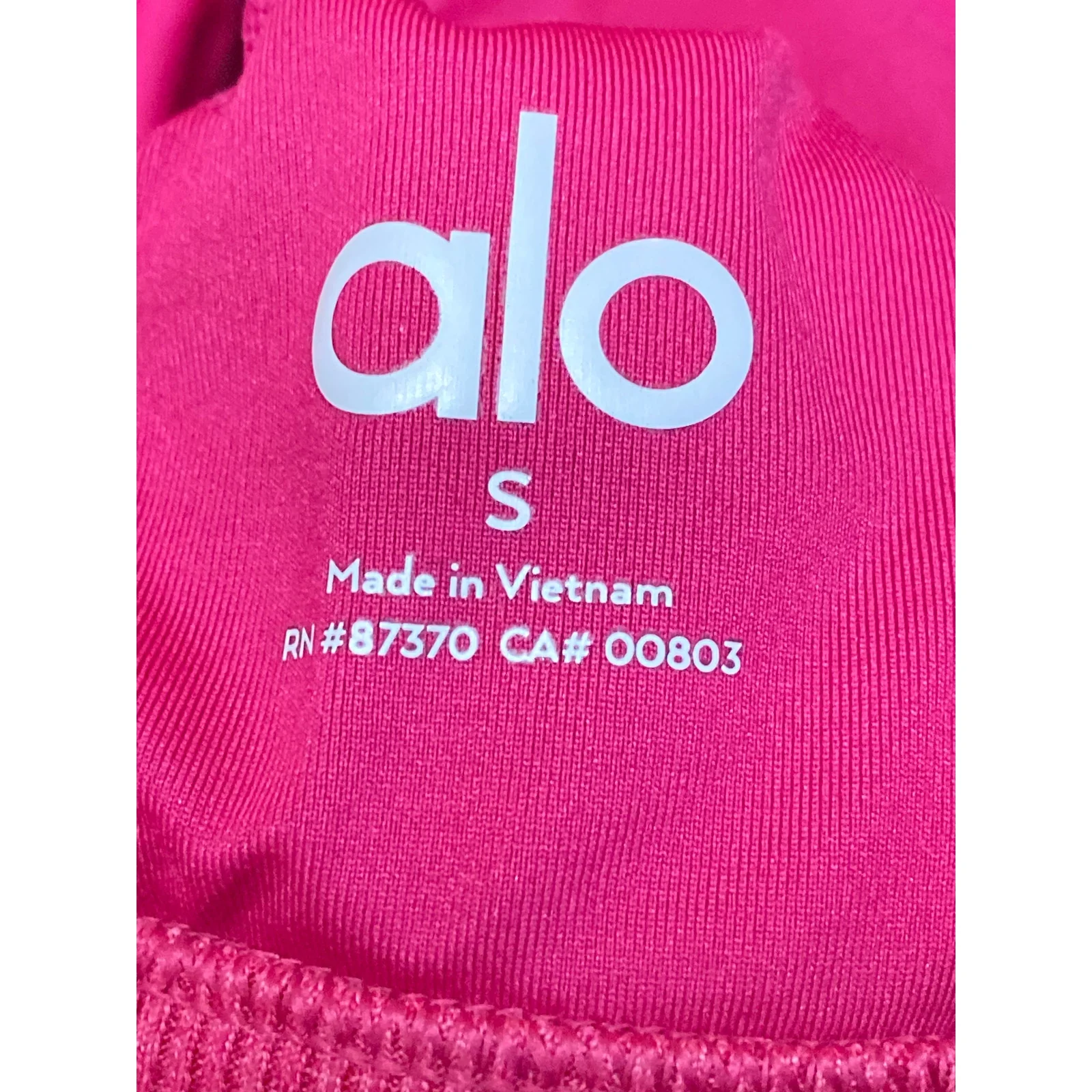Alo Women's Pink Yoga Workout Running Gym Athletic Sports Bra Crop Top Size S - Image 5