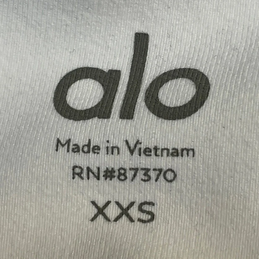 Alo Yoga Sheila White High Rise Mesh Workout Athletic Leggings Pants Size XXS - Image 4
