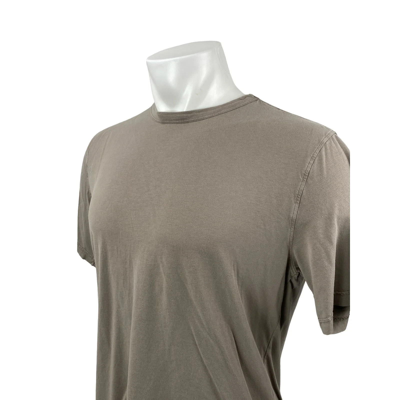 Aman Natural Dye Men's Beige Crewneck Basic Short Sleeve T Shirt Tee Top Size M - Image 3