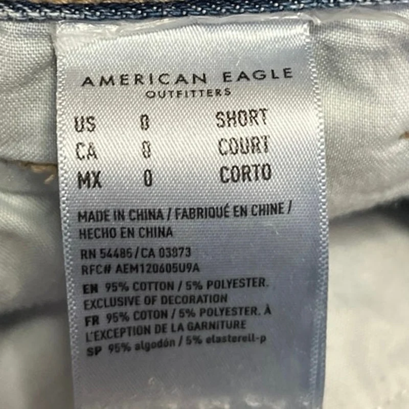 American Eagle Outfitters Blue Distressed Skinny High Waist Denim Jeans Pants 0 - Image 4