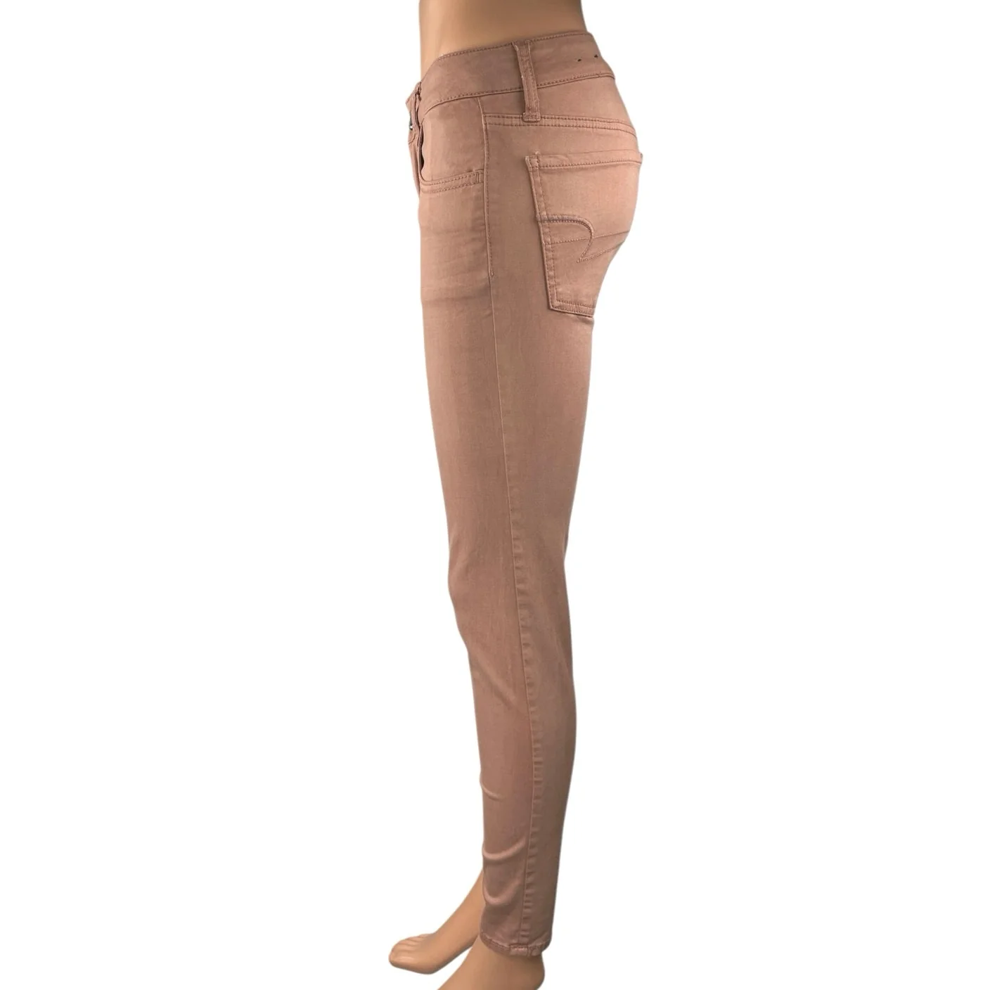 American Eagle Outfitters Pink Skinny Low Rise Super Stretch Jegging Pants Sz 2 - Image 2