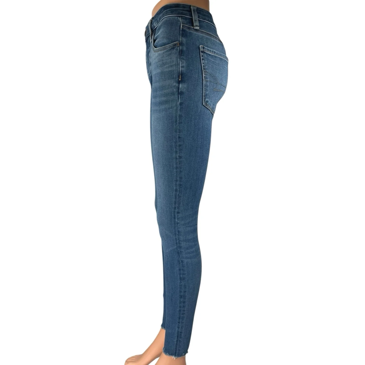 American Eagle The Dream Jean Blue Skinny Leg High Waist Denim Jeans Pants Sz 2 - Image 2