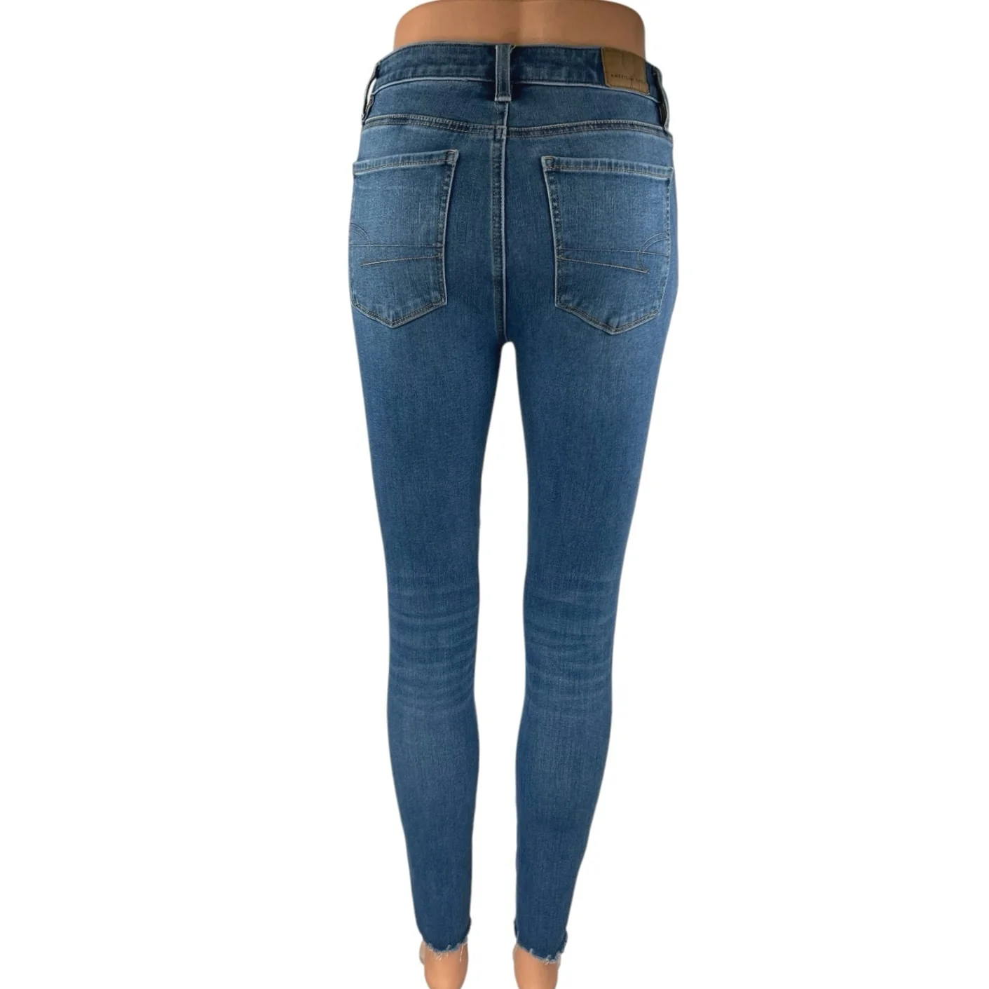 American Eagle The Dream Jean Blue Skinny Leg High Waist Denim Jeans Pants Sz 2 - Image 3