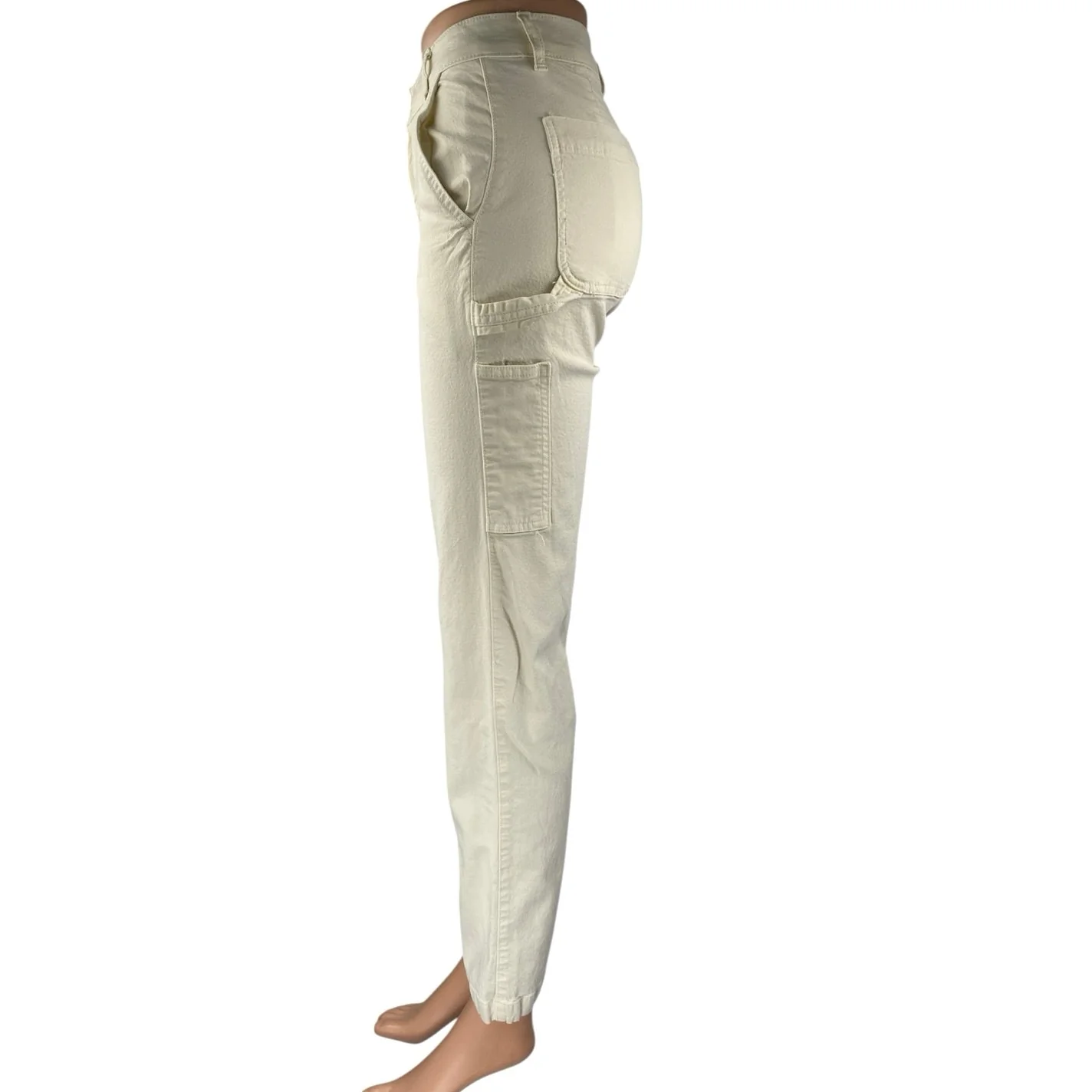 American Eagle Women's White Mid Rise Straight Leg Trousers Denim Jeans Pants 0 - Image 2