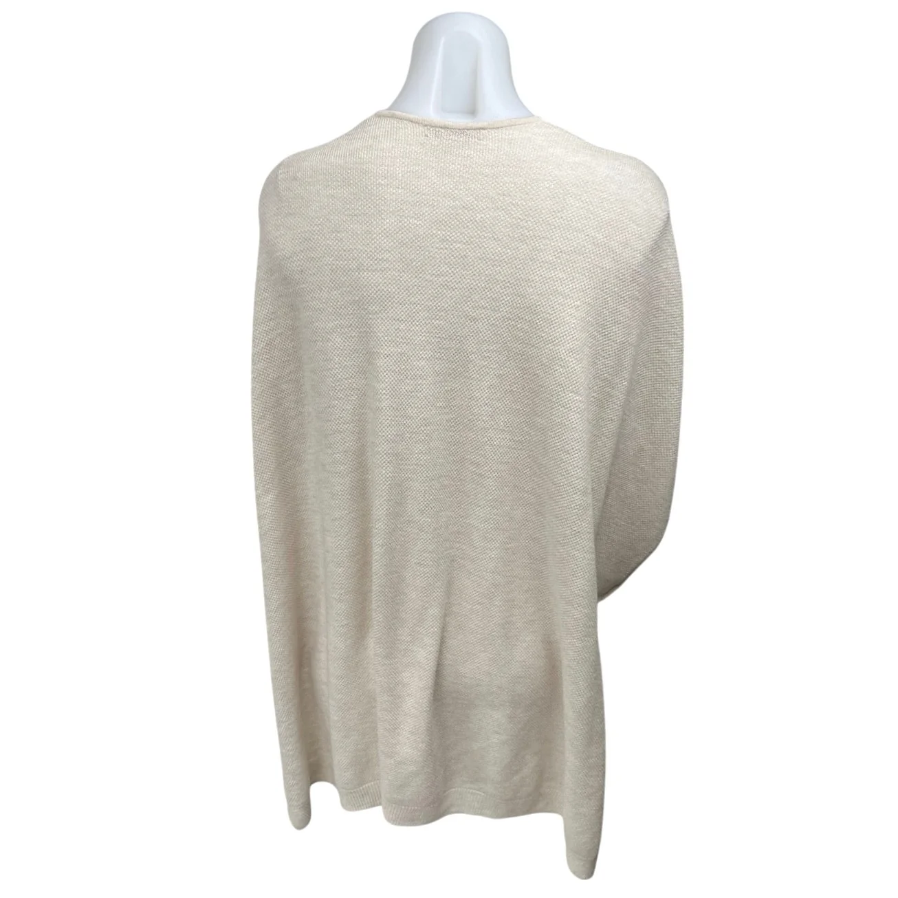 Ann Taylor LOFT Beige Wool Oversized Open Cozy Cardigan Sweater Top Size M/L - Image 2