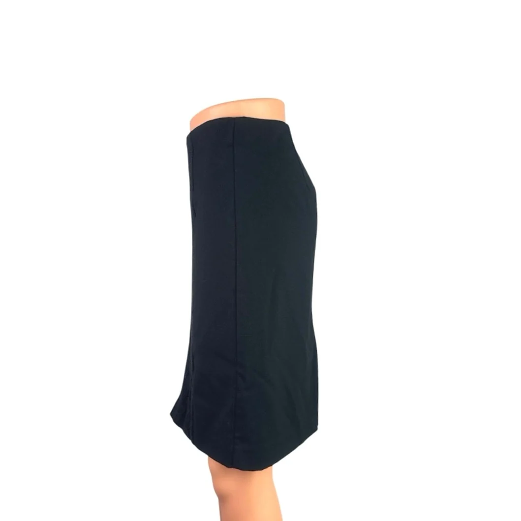 Ann Taylor LOFT Women's Black High Waist Floral Textured Mini Pencil Skirt Sz 10 - Image 2