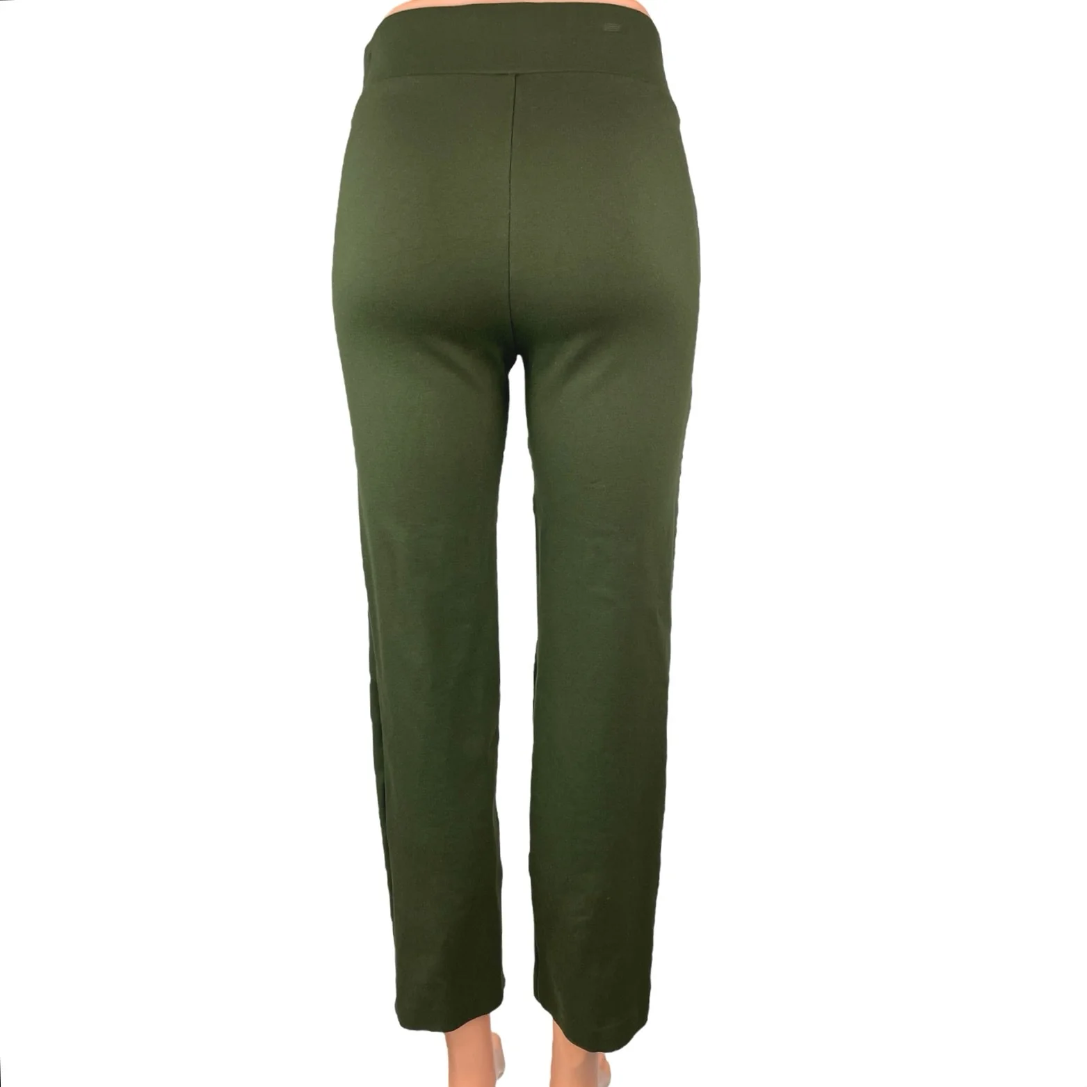 Ann Taylor LOFT Women's Green Pull On High Waisted Straight Casual Pants Sz XXS - Image 3