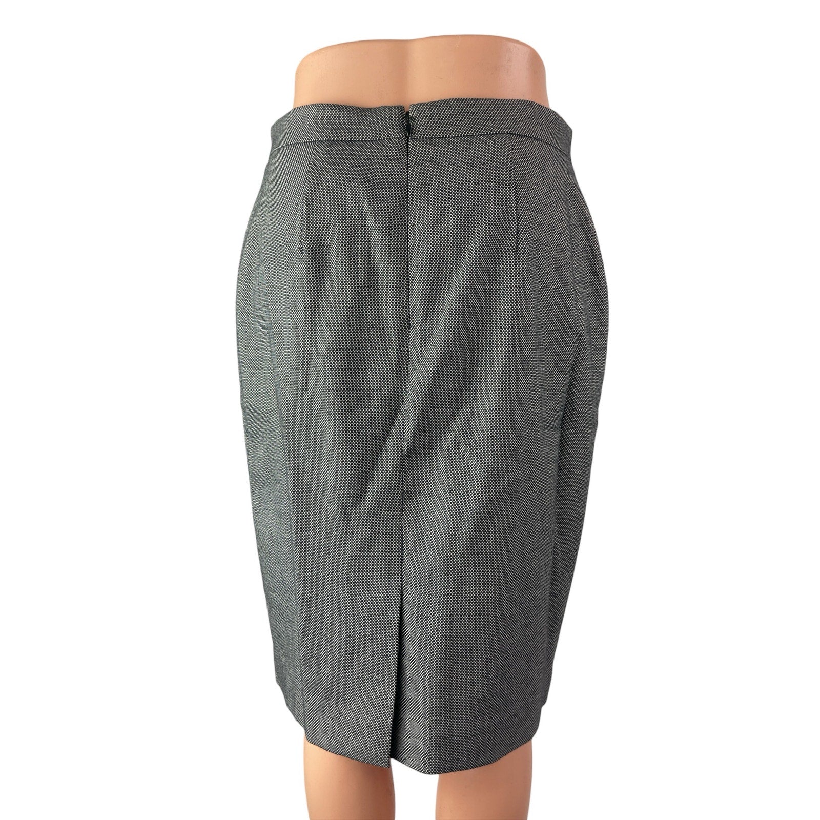 Ann Taylor Petite Women's Gray High Rise Knee Length Straight Pencil Skirt Sz 4 - Image 3
