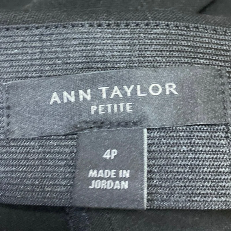 Ann Taylor Women's Black High Waisted Zipper Skinny Trousers Pants Size 4 Petite - Image 4