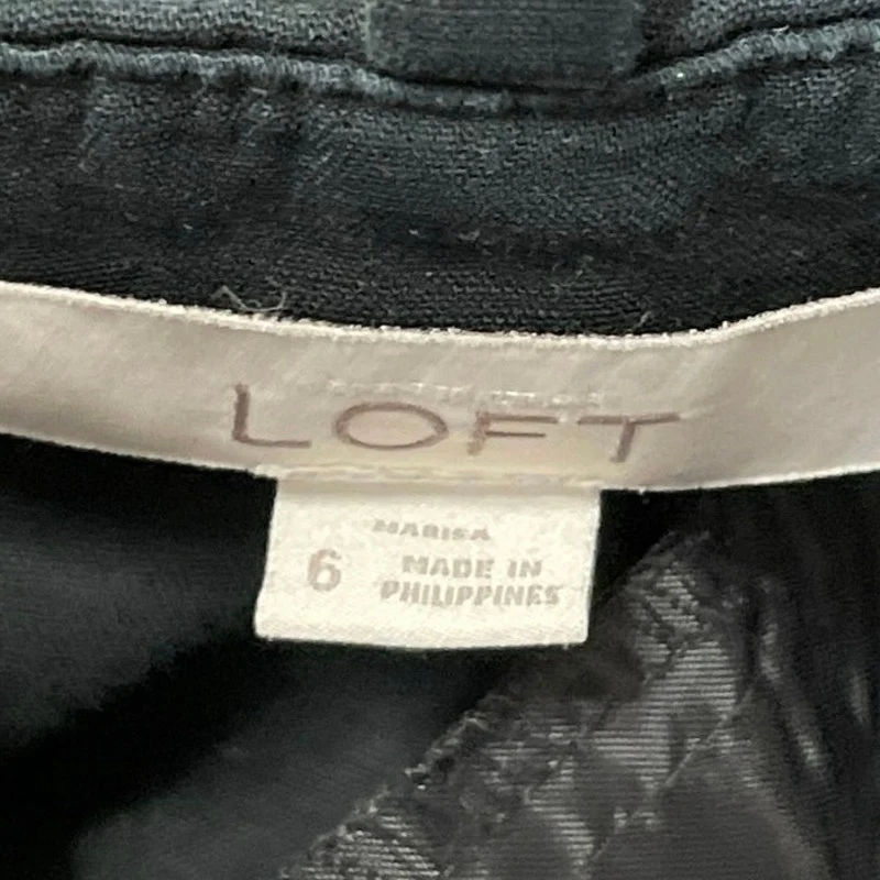 Ann Taylor Women's Black Mid Rise Straight Leg Cropped Trousers Pants Size 6 - Image 4