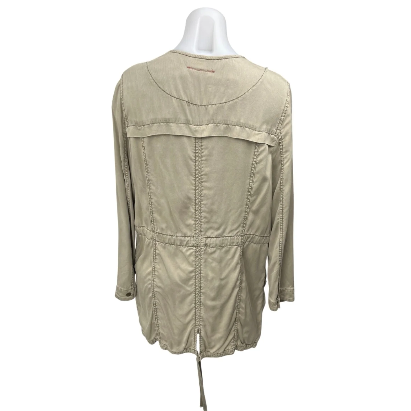 Anthropologie Hei Hei Tan Beige Long Sleeve V Neck Mid Length Coat Jacket Size M - Image 2