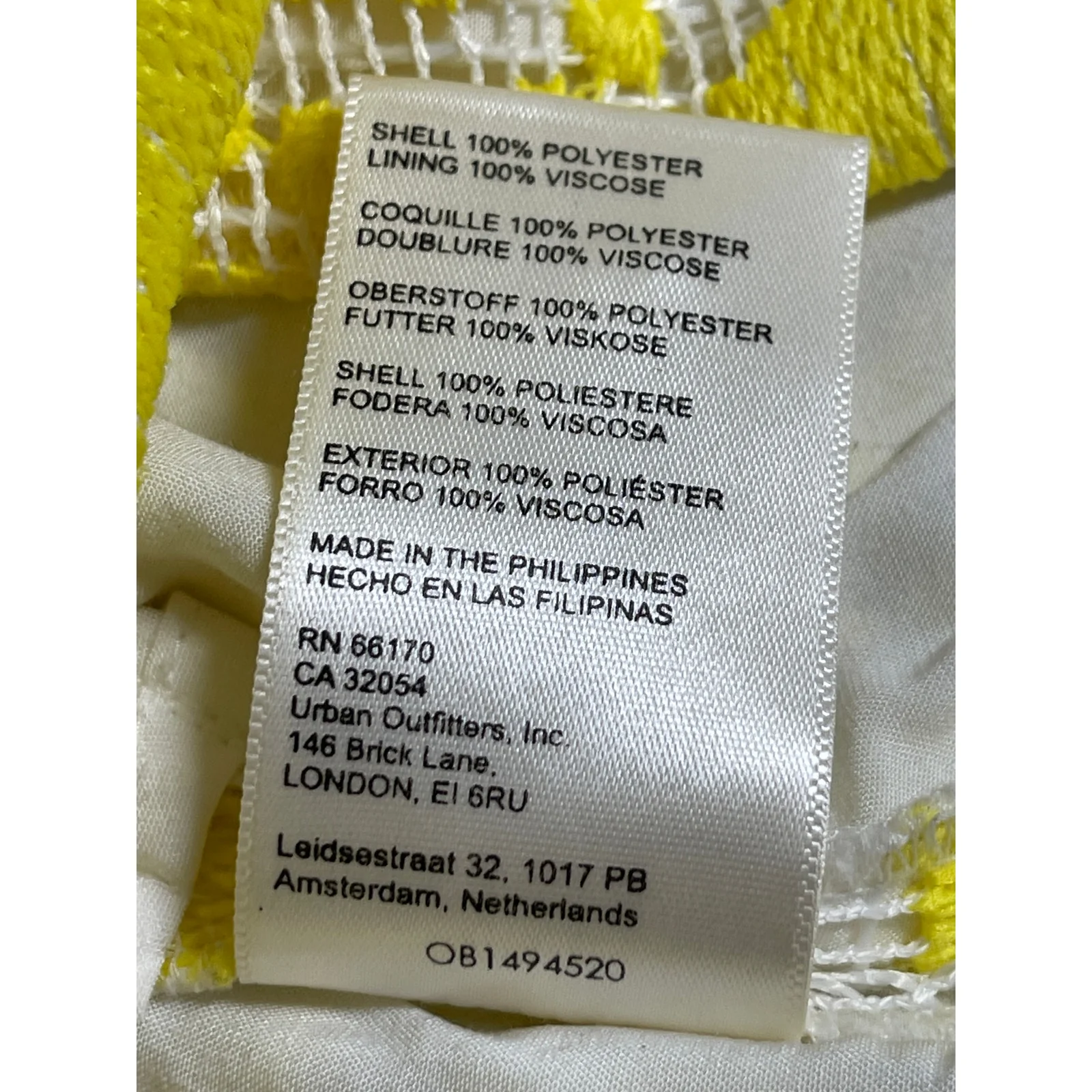 Anthropologie Maeve Yellow Paisley Lace Embroidered Cami Mini Sheath Dress Sz 0 - Image 8