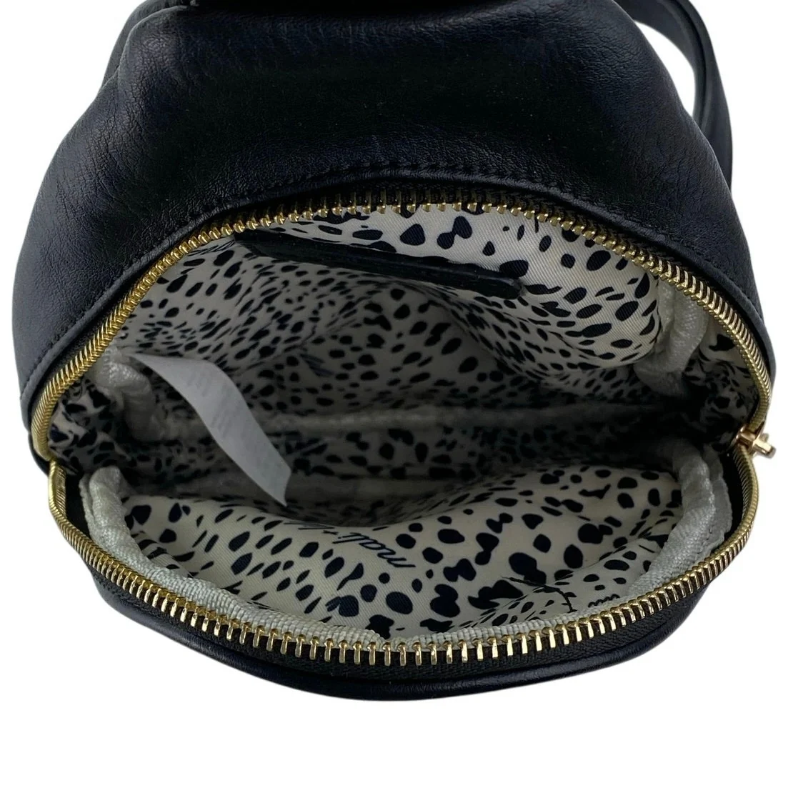 Anthropologie Mali + Lili Gwen Black Faux Leather Vegan Sherpa Sling Bag Handbag - Image 5
