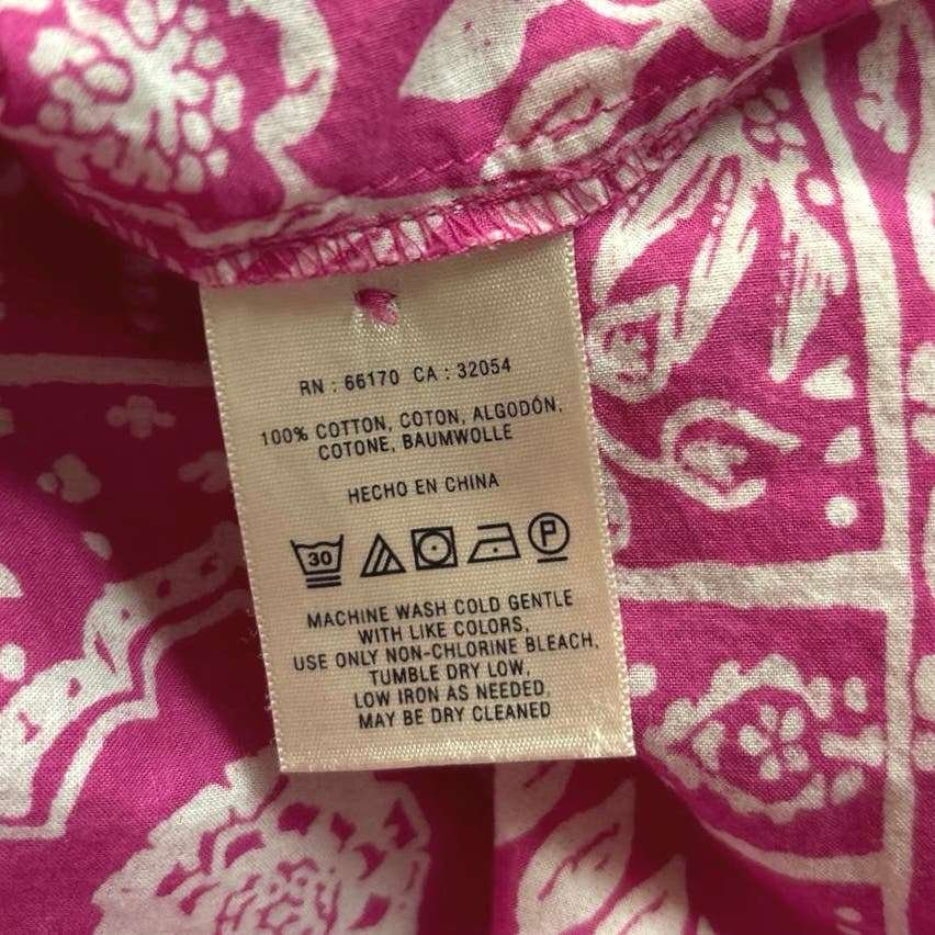 Anthropologie Meadow & Rue Pink Cotton Floral Tie Waist Button Up Shirt Dress 2 - Image 10