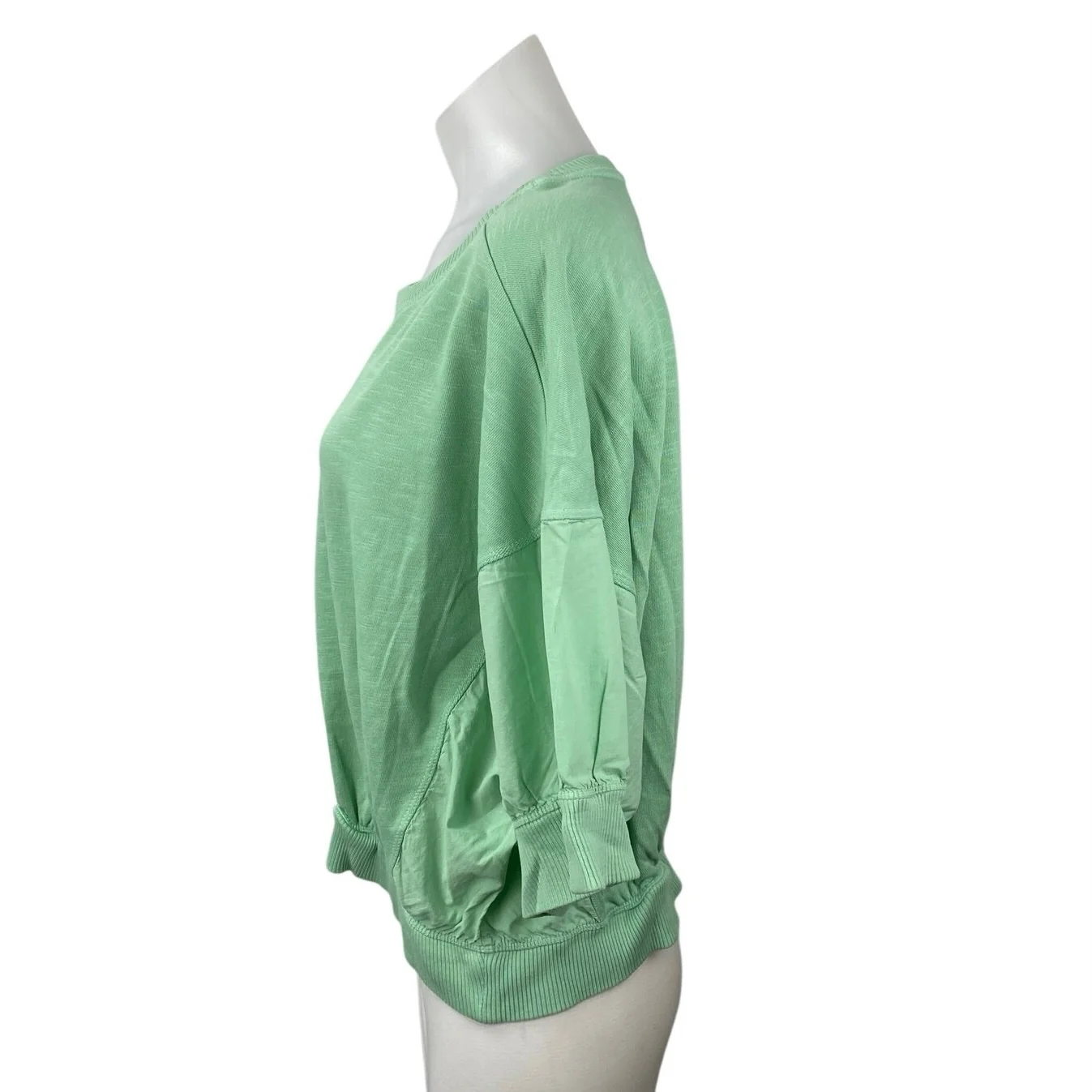 Anthropologie Pilcro Women's Green Dolman Half Sleeve Sweatshirt Blouse Top Sz L - Image 2