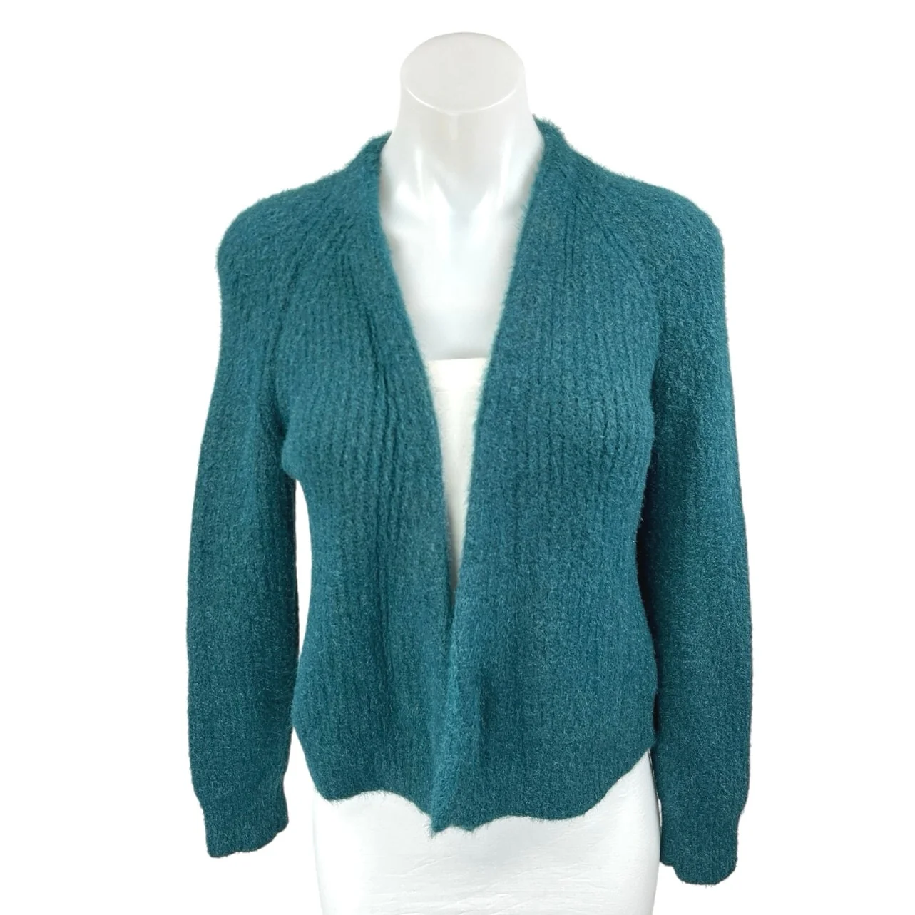 Anthropologie Sleeping on Snow Blue Wool Long Sleeve Cardigan Sweater Top Sz XS