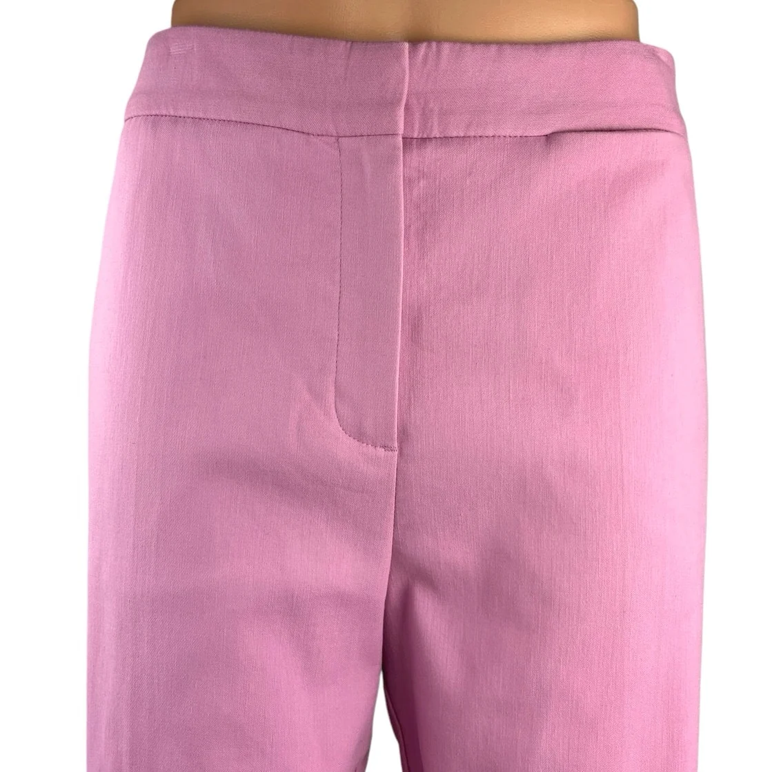 Argent Pink High Rise Flat Front Relaxed Straight Trouser Casual Pants Size 10 - Image 4