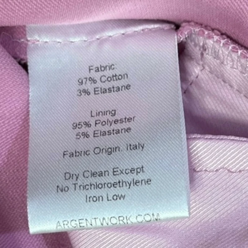 Argent Pink High Rise Flat Front Relaxed Straight Trouser Casual Pants Size 10 - Image 6
